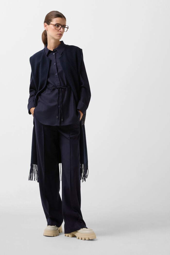 Ella flannel trousers Navy blue Ella flannel trousers Navy blue