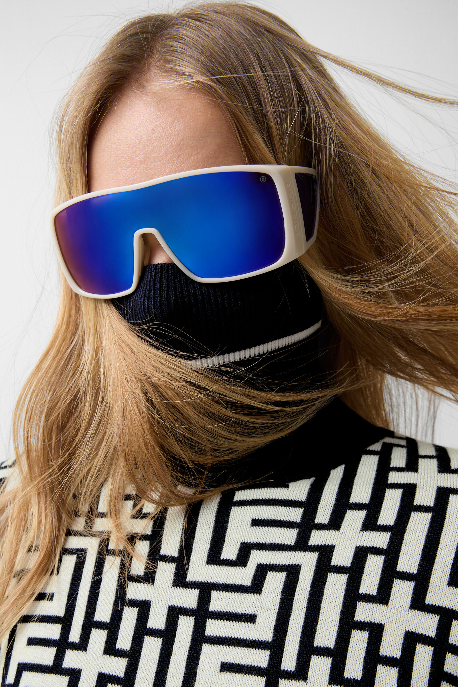 Jacquard jumper Maira Dark blue/white