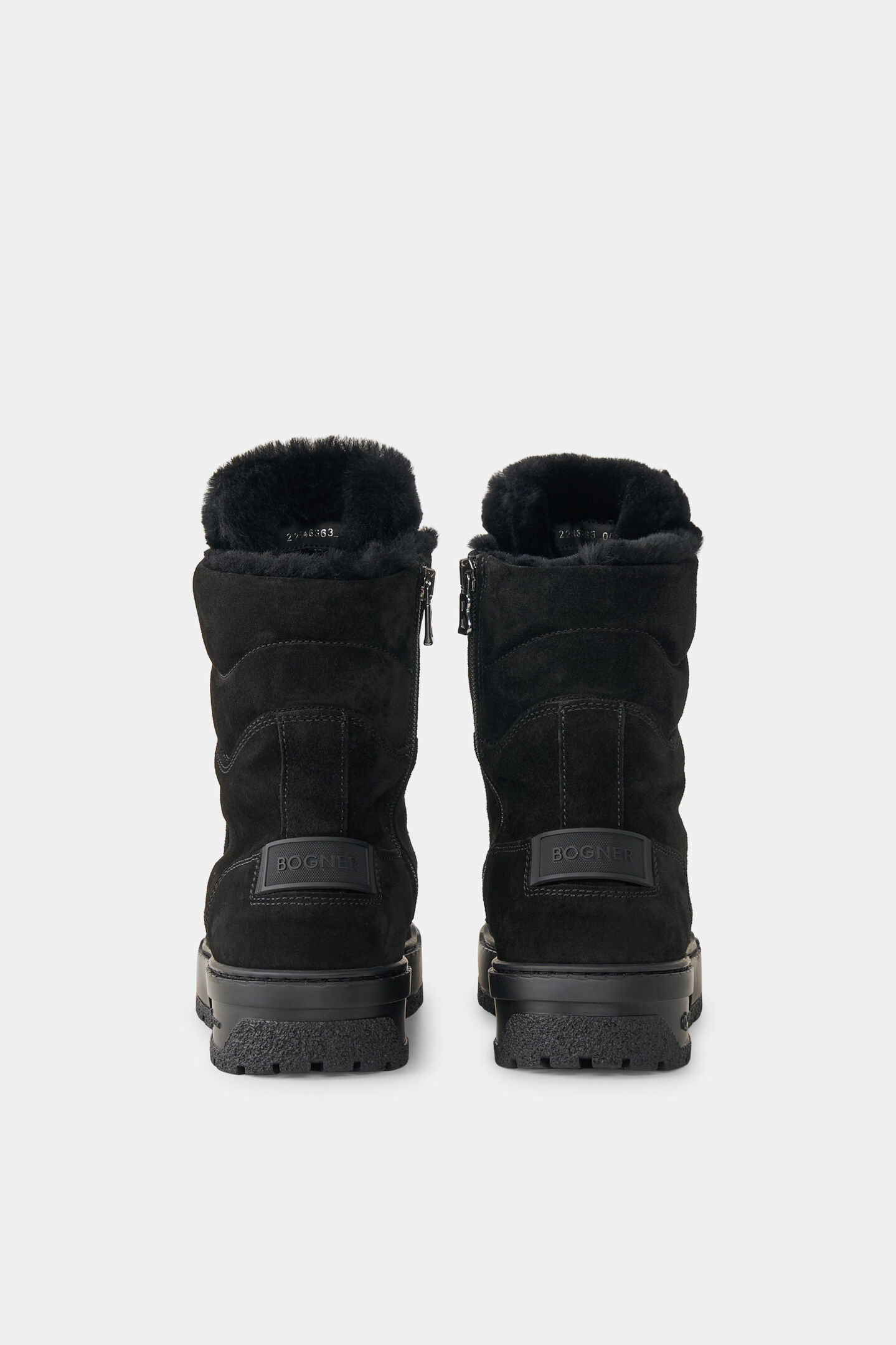 Calgary lace-up boots with spikes Black