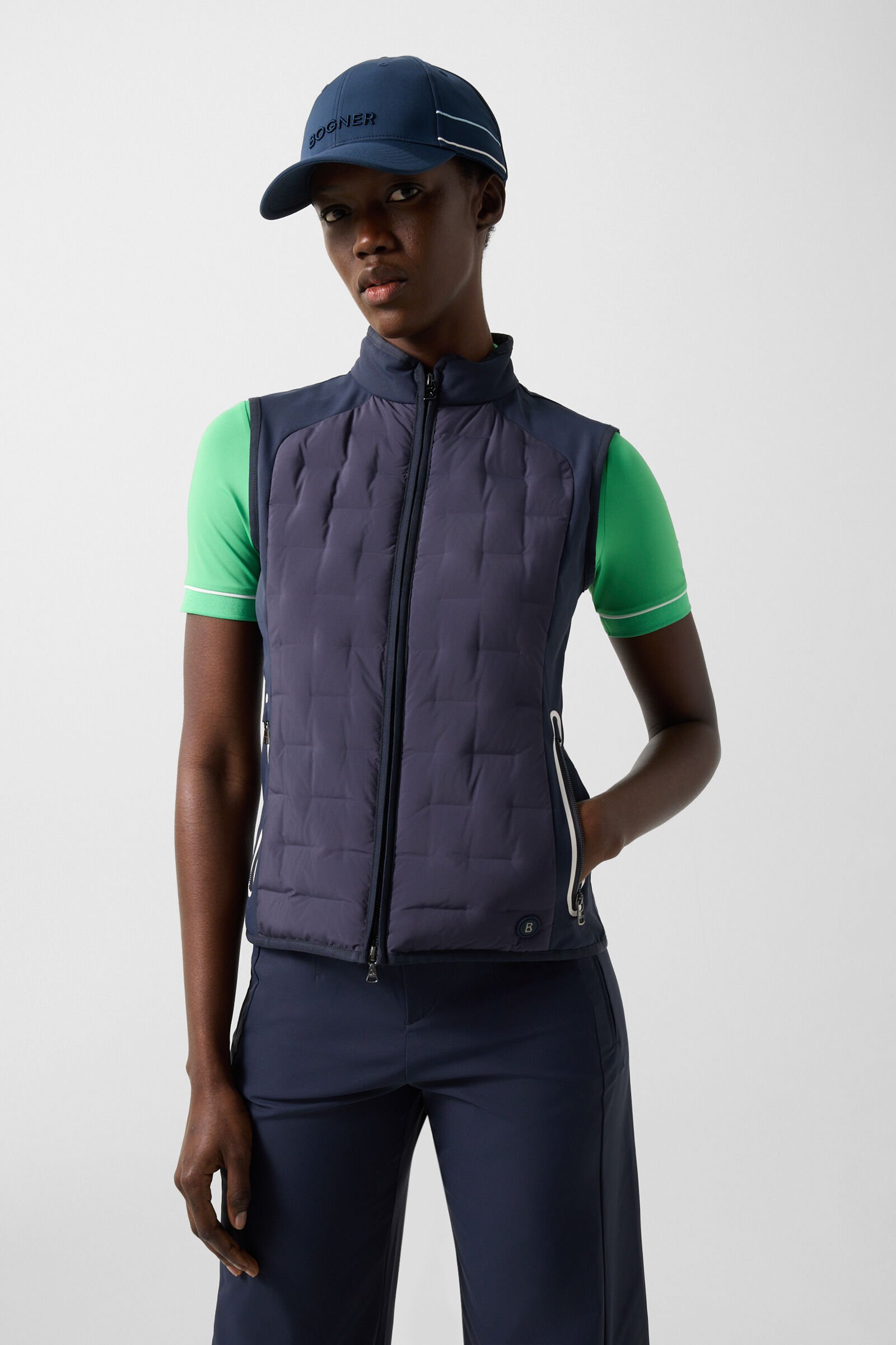 Lina hybrid waistcoat Navy blue