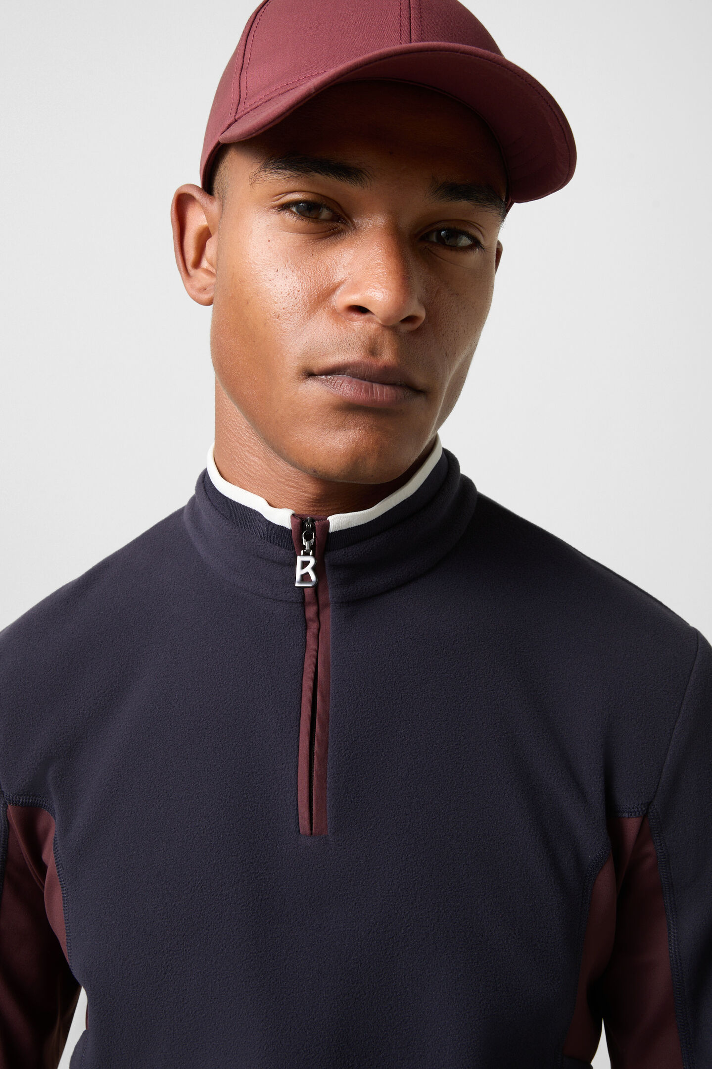 Fleece First Layer Giacomo Navy-Blau/Bordeaux