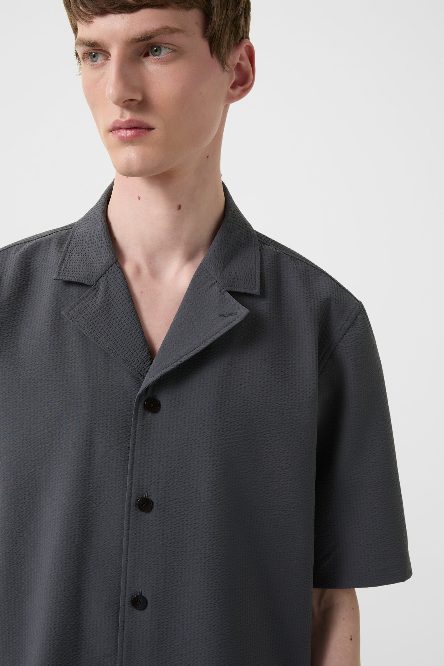 Eddy short-sleeved shirt Anthracite
