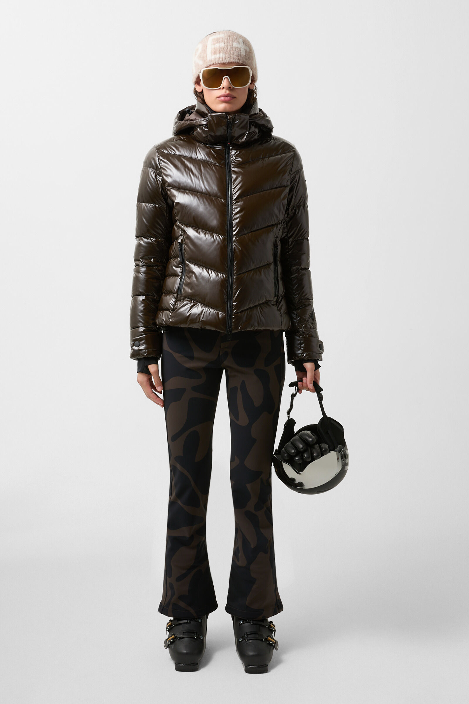 Saelly quilted jacket Chocolate