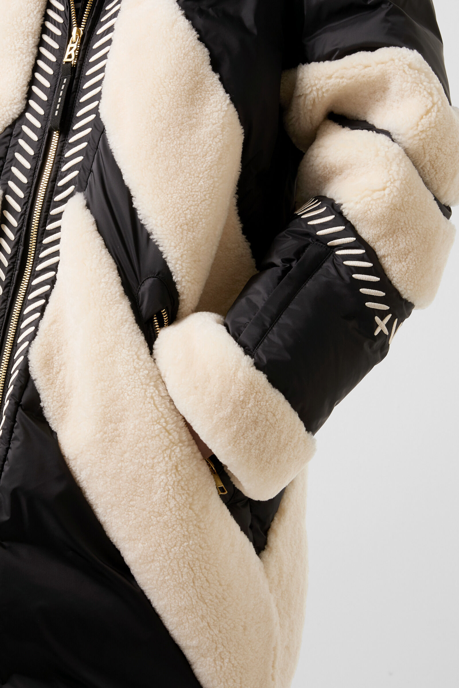 Amila down parka Black/cream