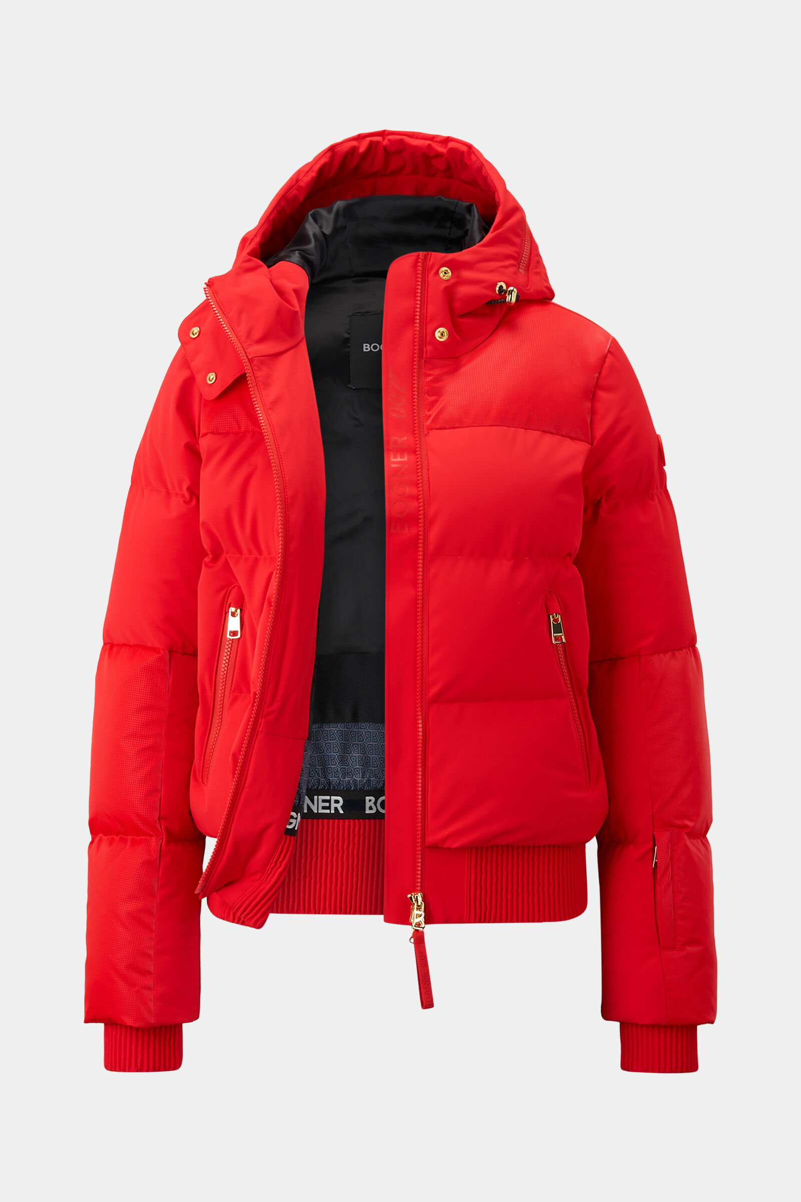 Red down ski jacket top