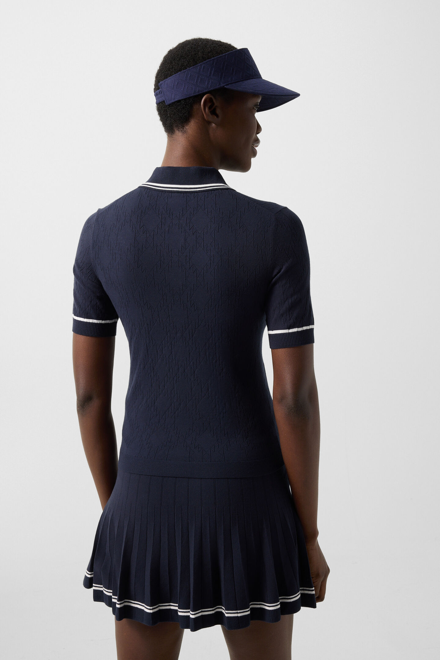 Mandy knitted polo shirt Navy blue
