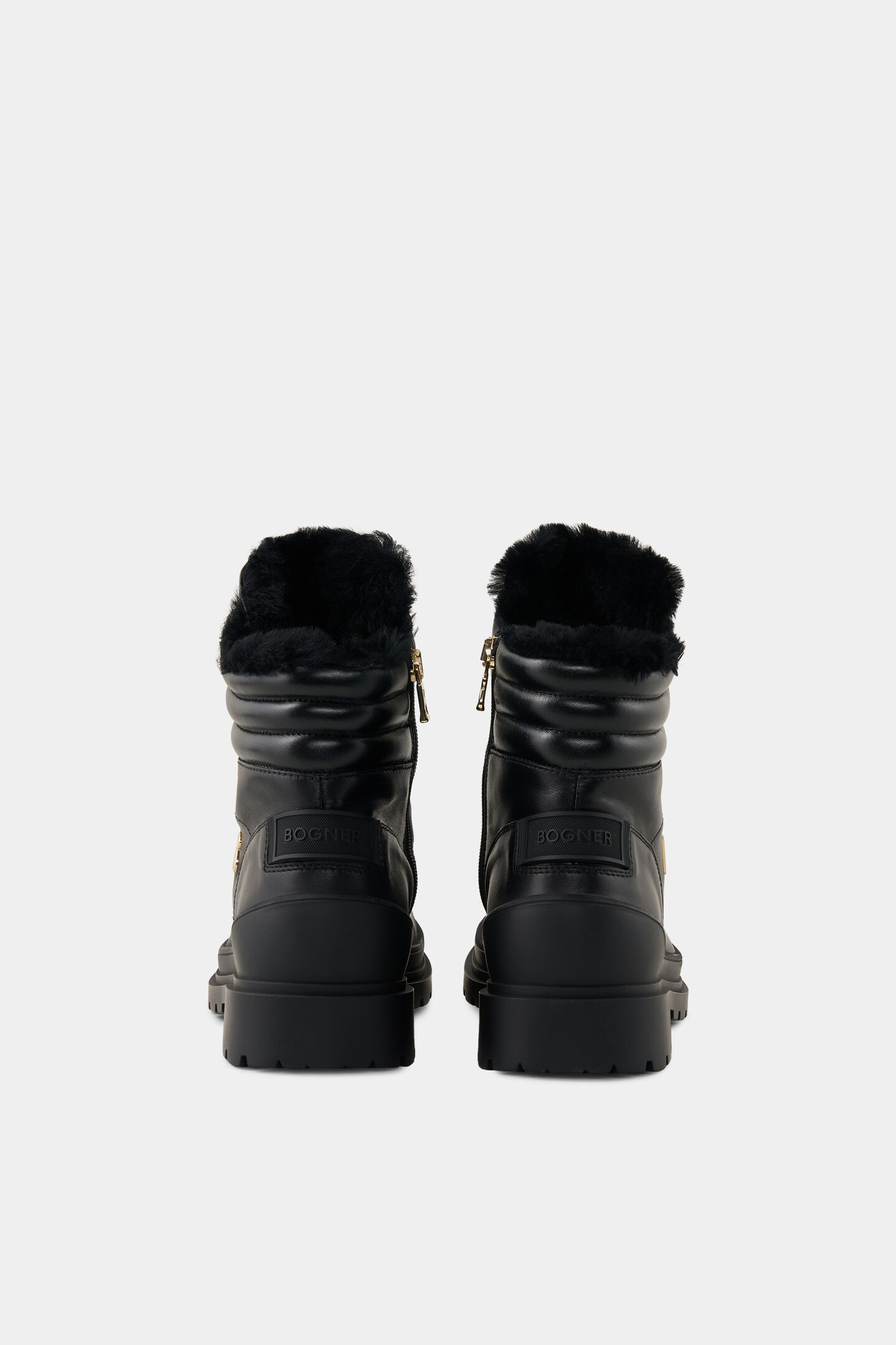 Mid boots St.Moritz with spikes Black
