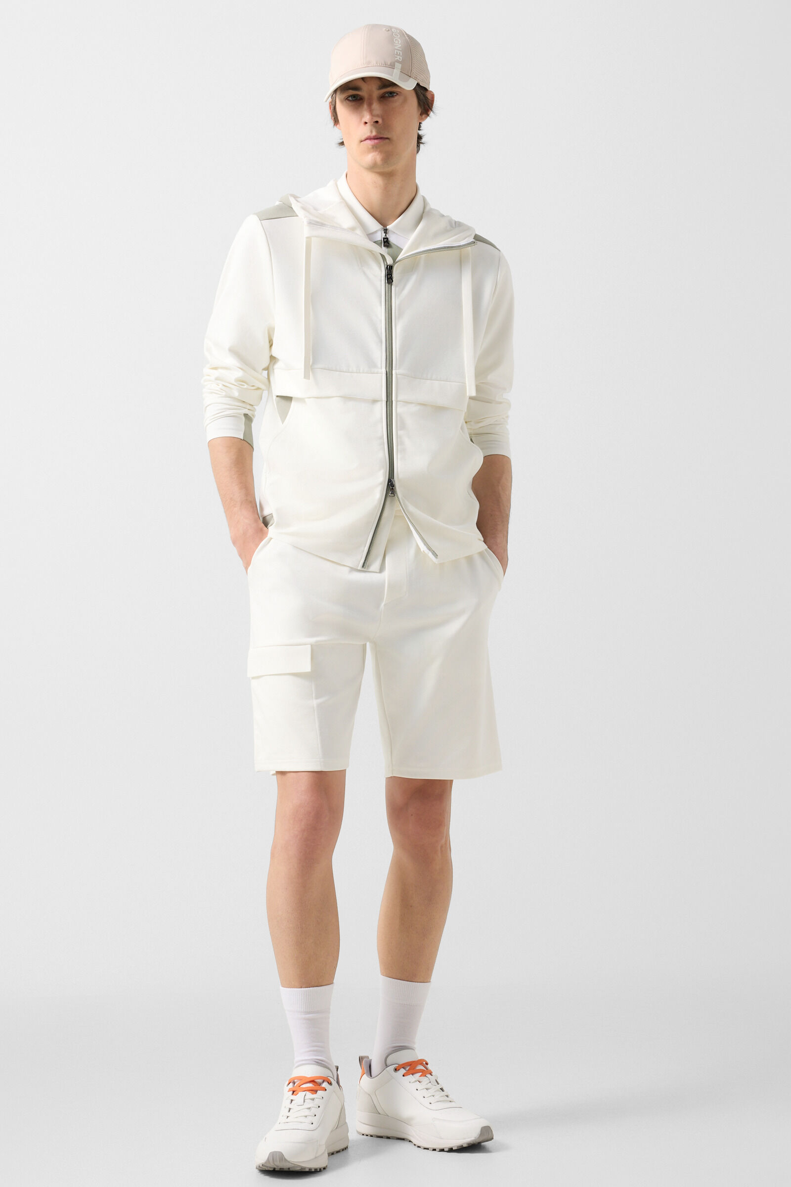 Ernesto jersey jacket Off-white/khaki