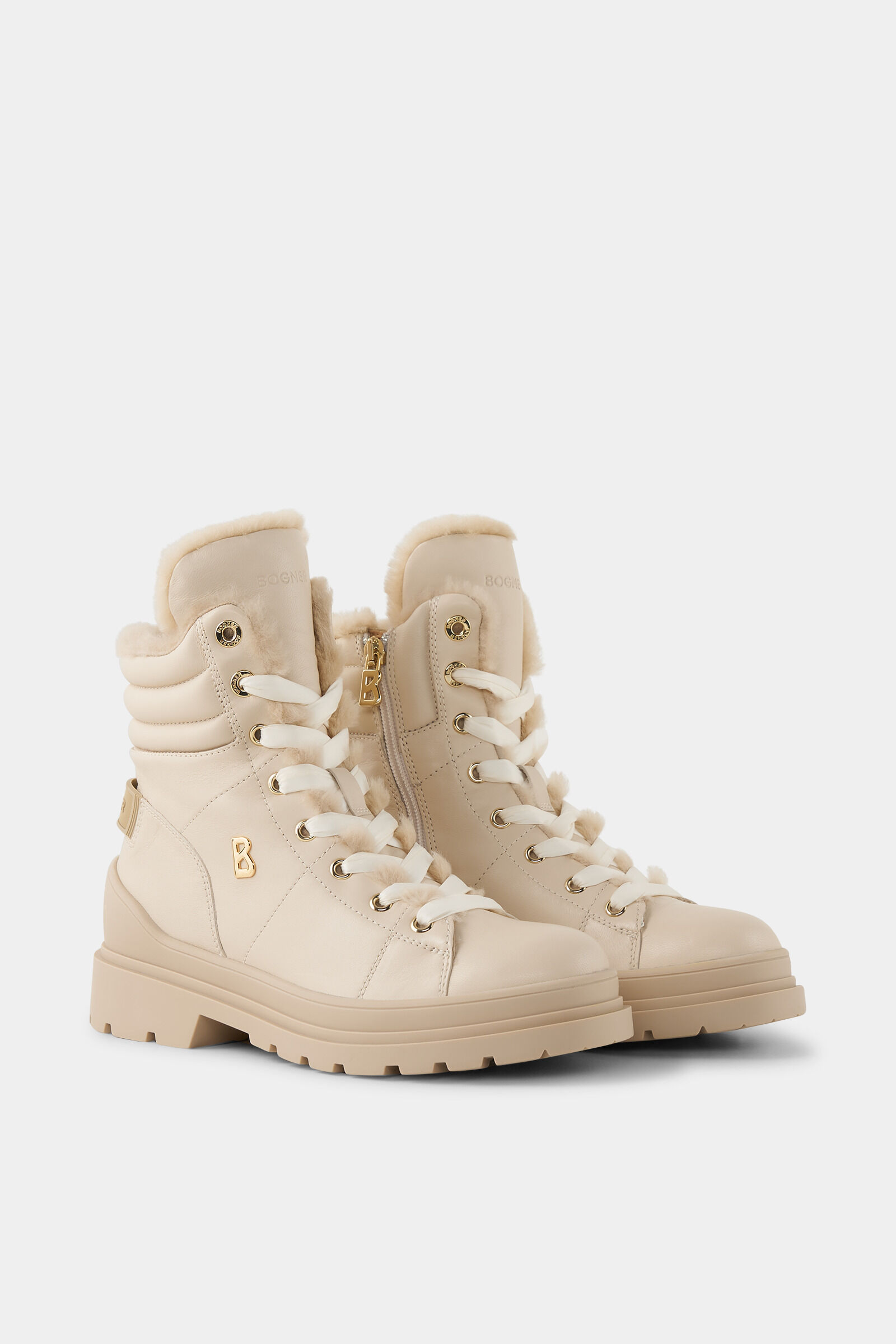 Mid boots St.Moritz with spikes Beige