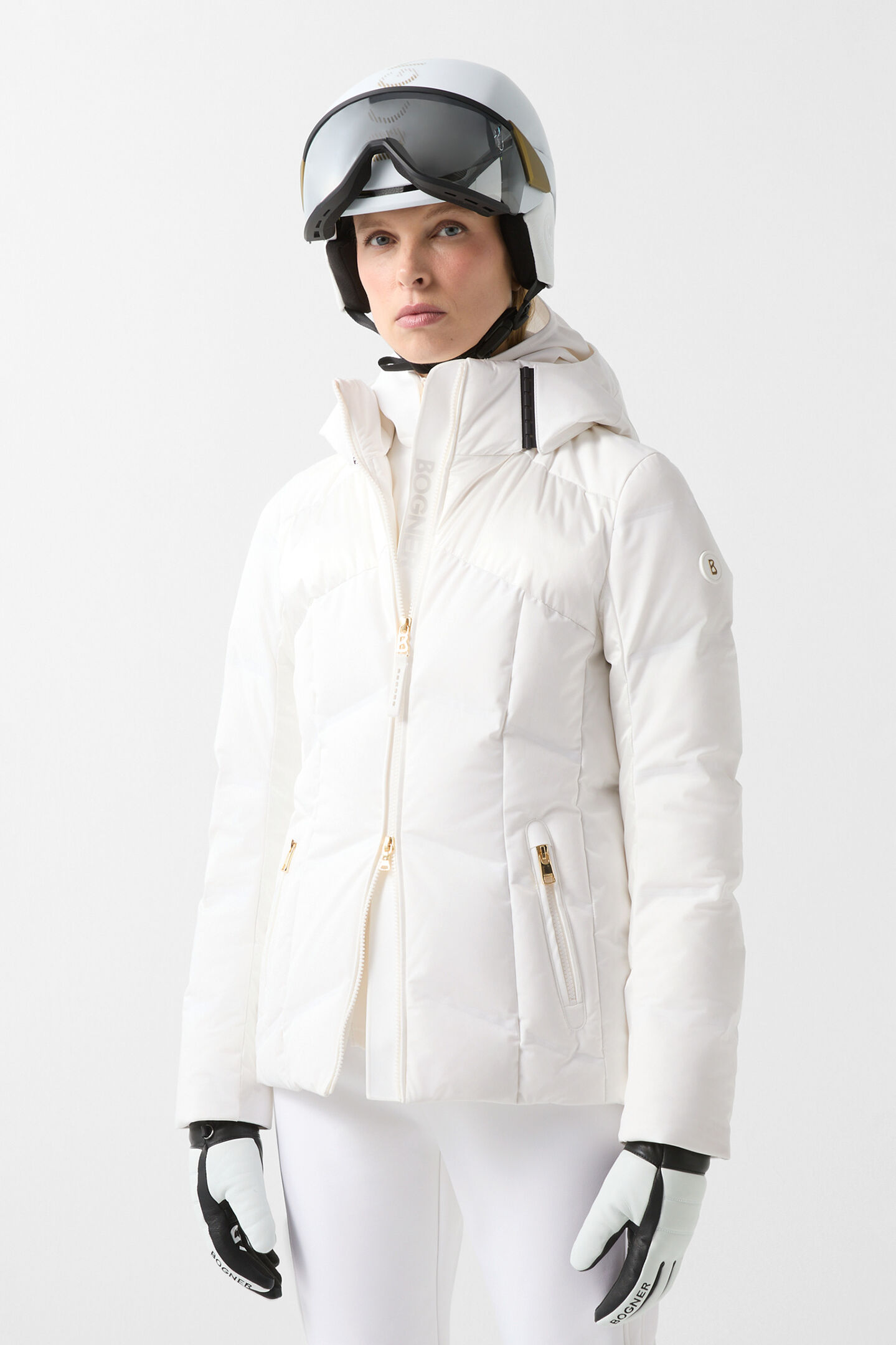 Delin down ski jacket White
