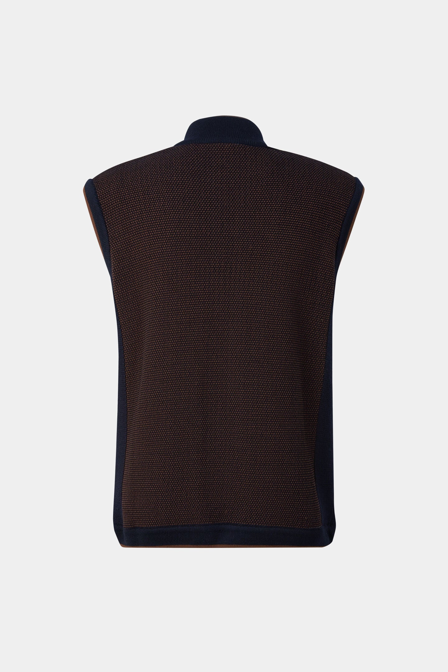 Strickweste Enzo Navy-Blau/Braun