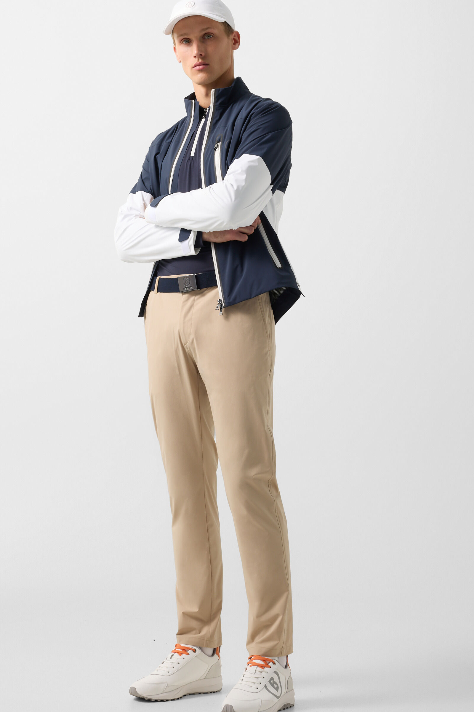 Bolek functional jacket Navy blue/white