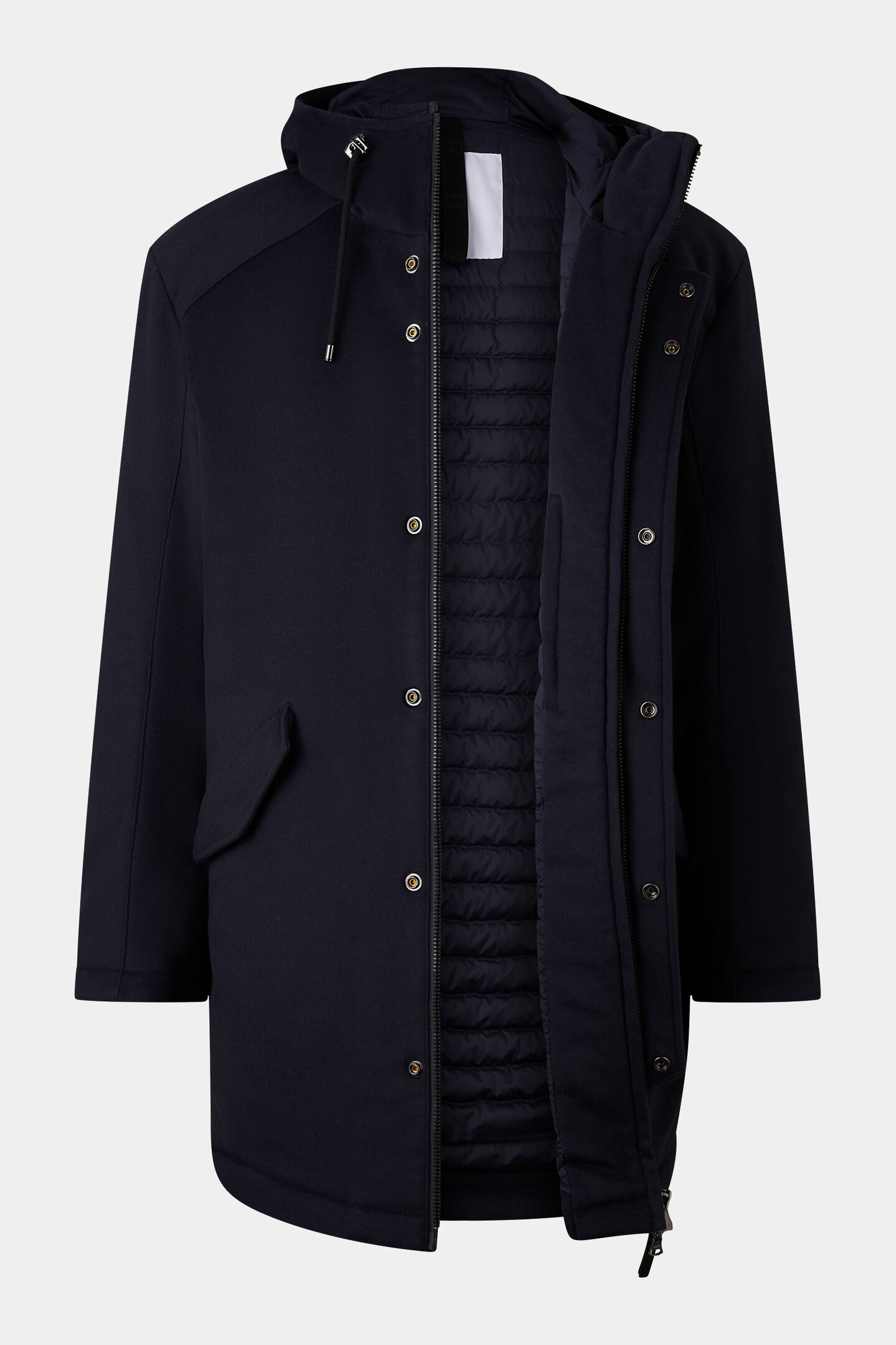 Perce down parka Navy blue