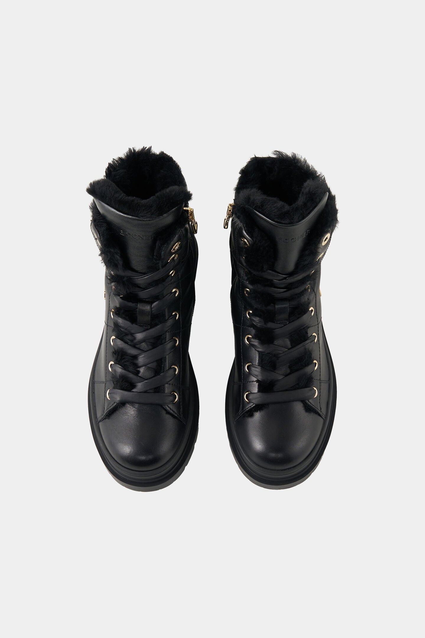 Mid boots St.Moritz with spikes Black