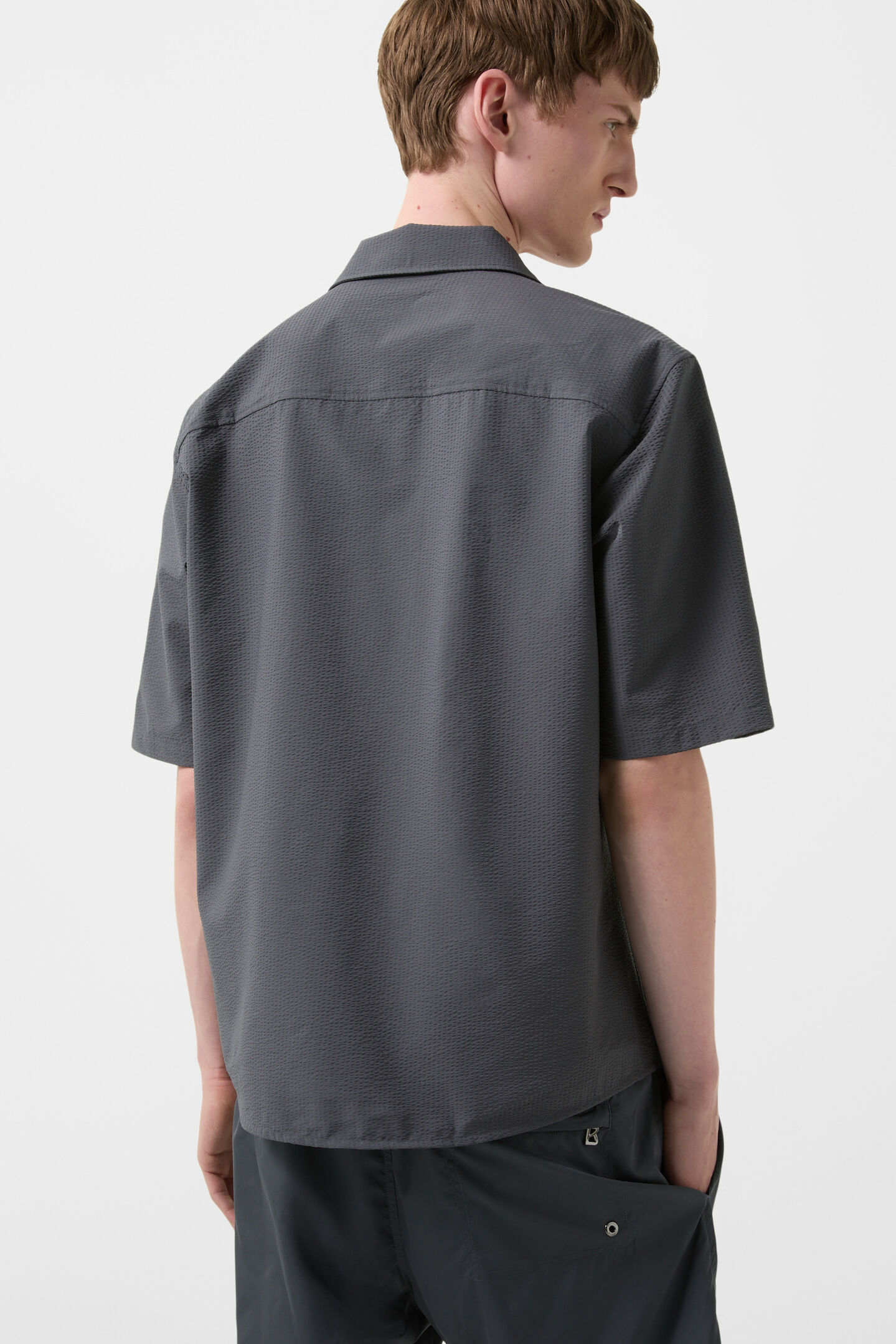 Eddy short-sleeved shirt Anthracite