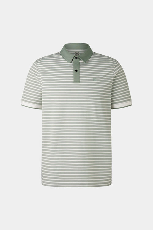 Timo polo shirt Eucalyptus/white