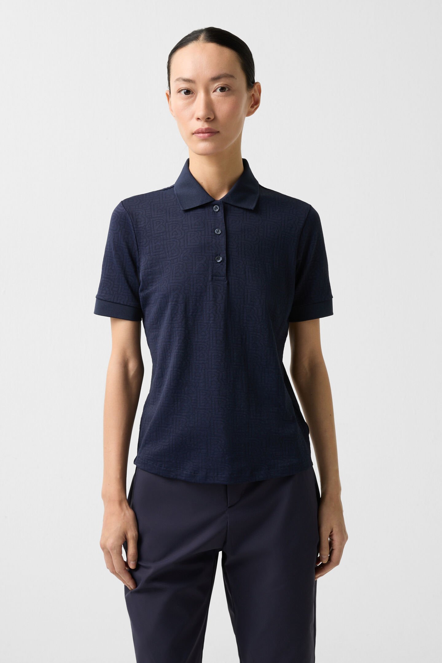 Larina functional short-sleeved top Navy blue