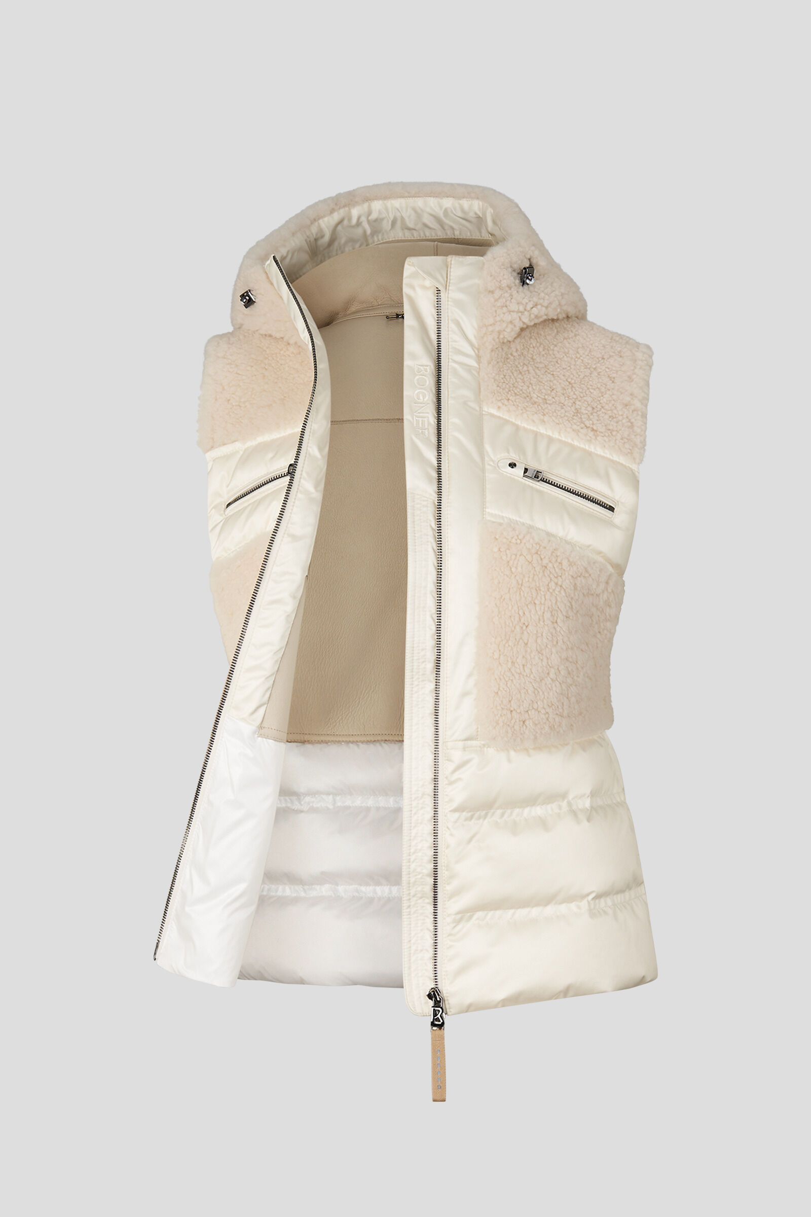 BOGNER Sport Minka lambskin and down vest for women