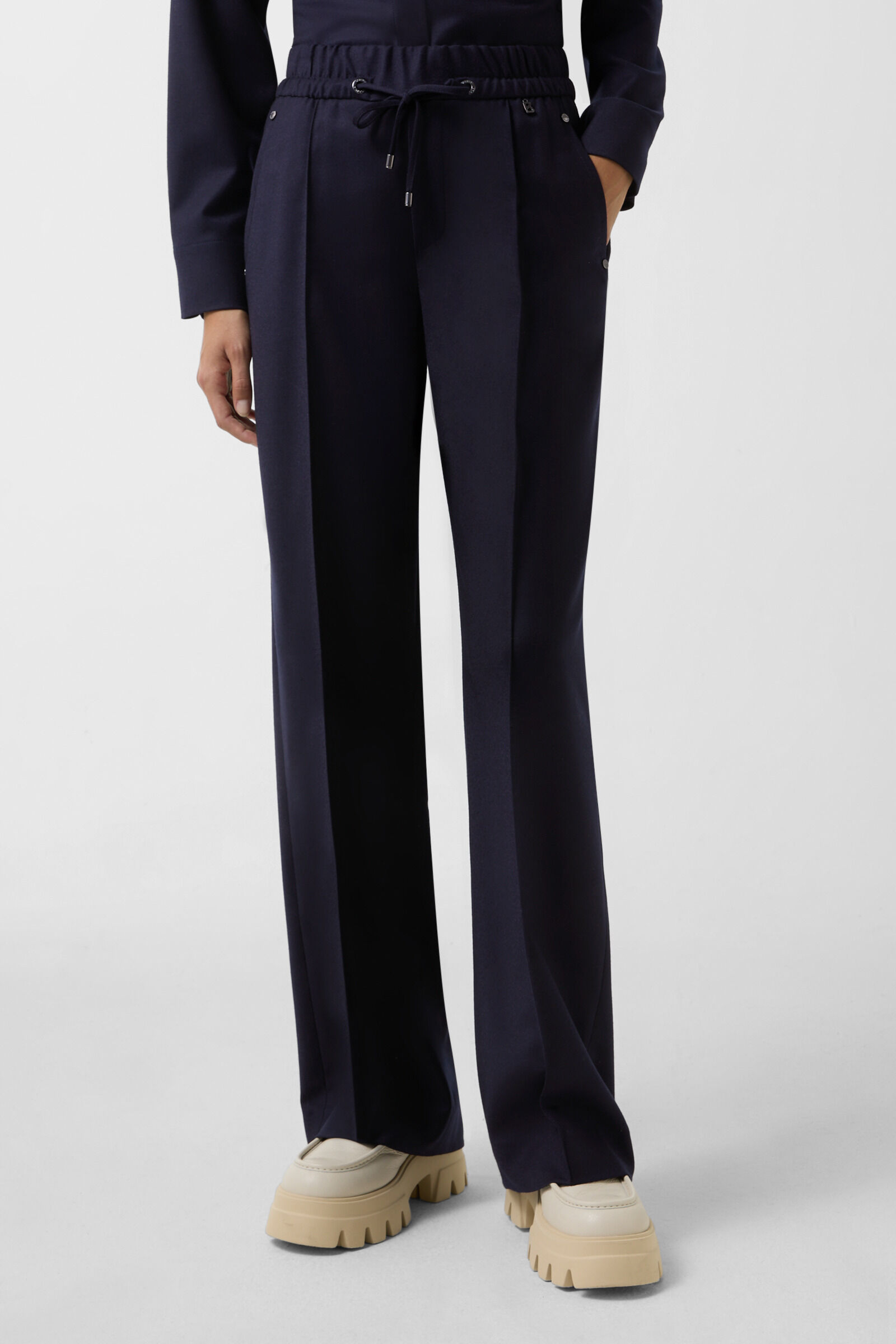 Ella flannel trousers Navy blue