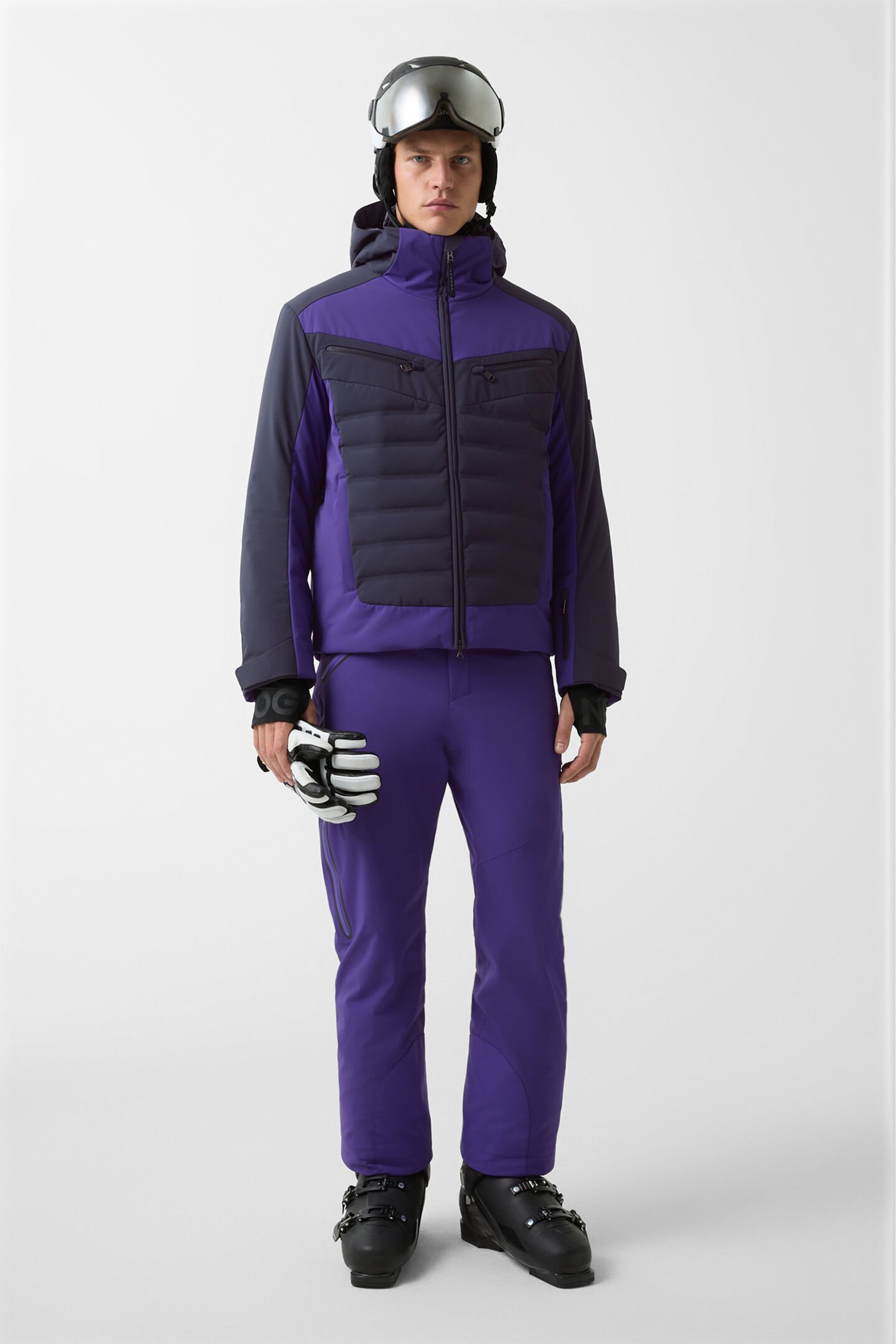 Feliks down ski jacket Navy blue/purple