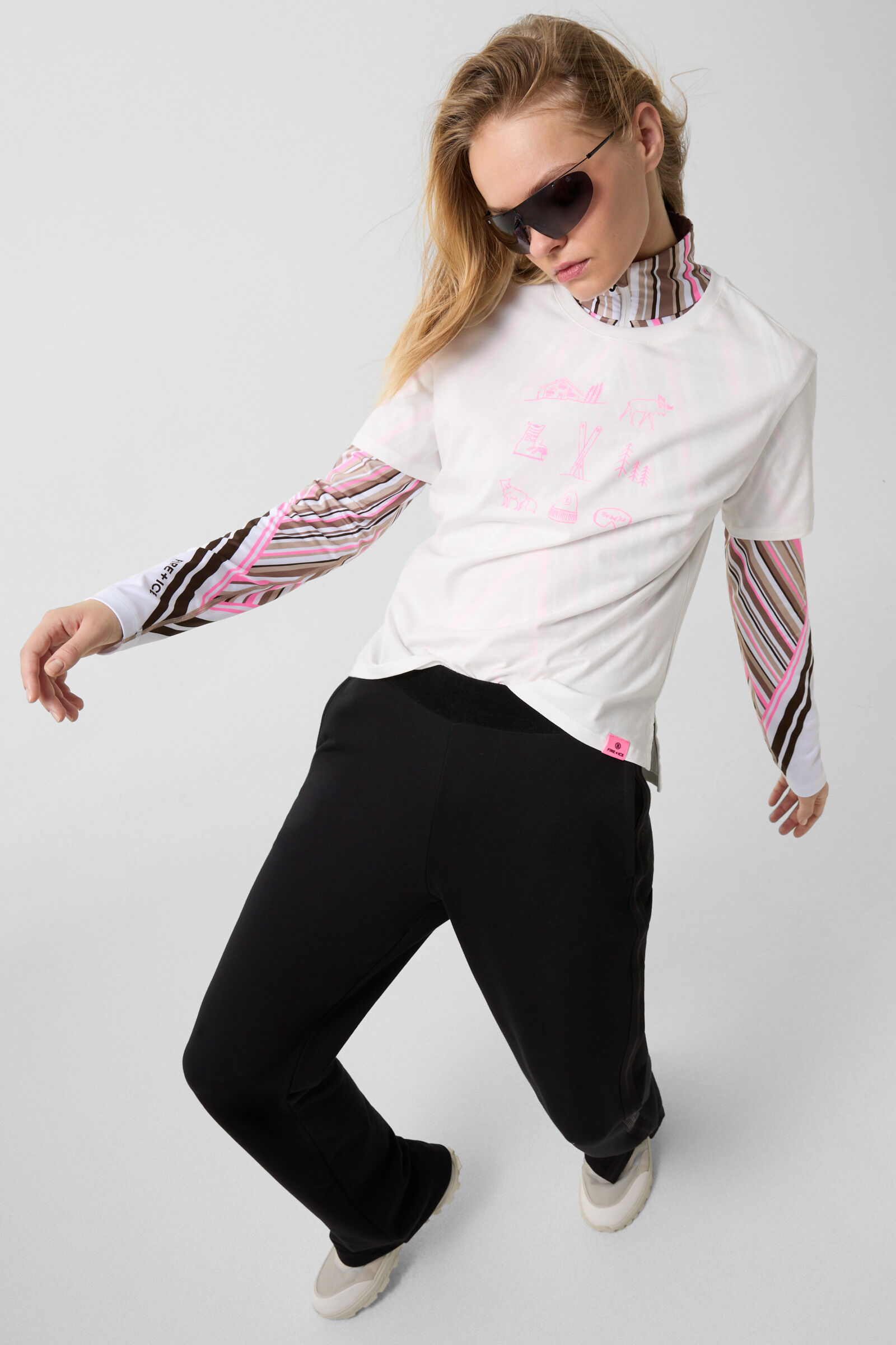 T-shirt Lotte Wit/roze