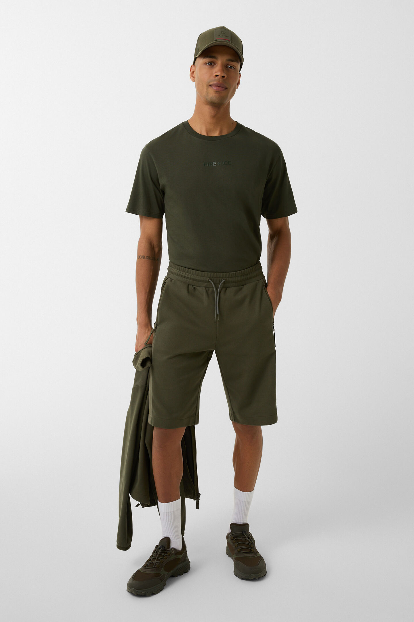 Sweatshorts Leif Oliv-Grün