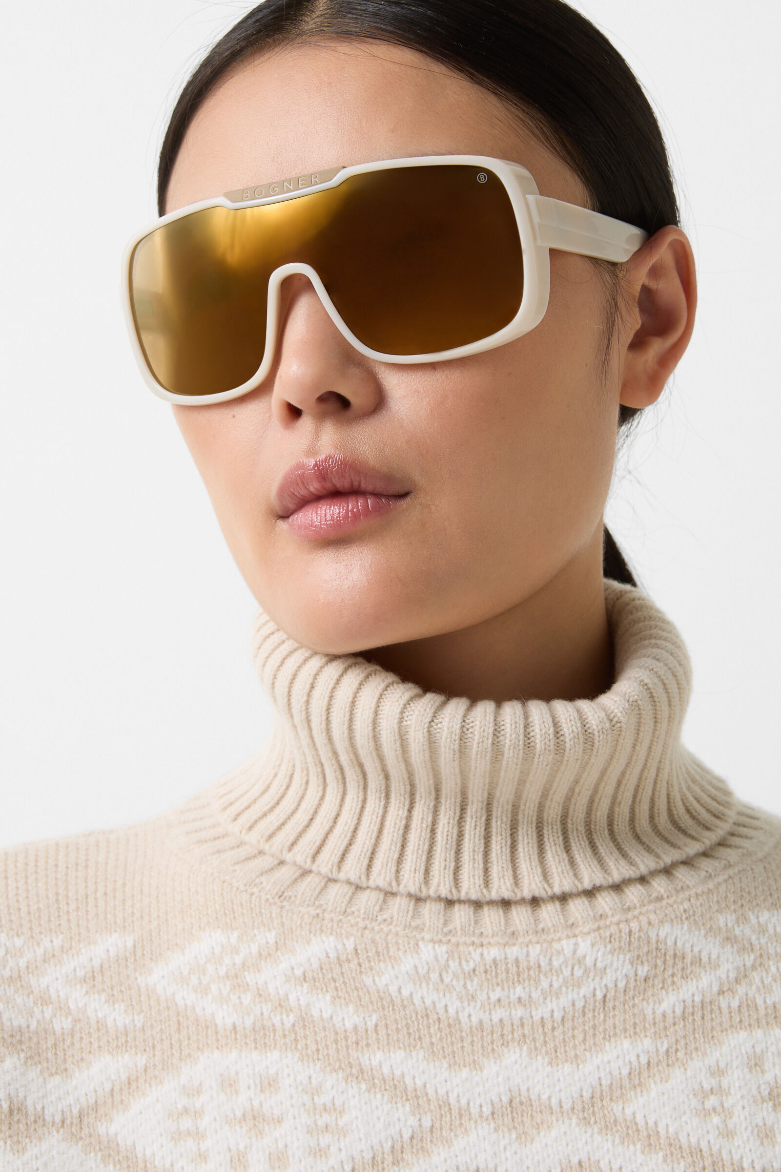 Jacquard jumper Nadin Beige/white