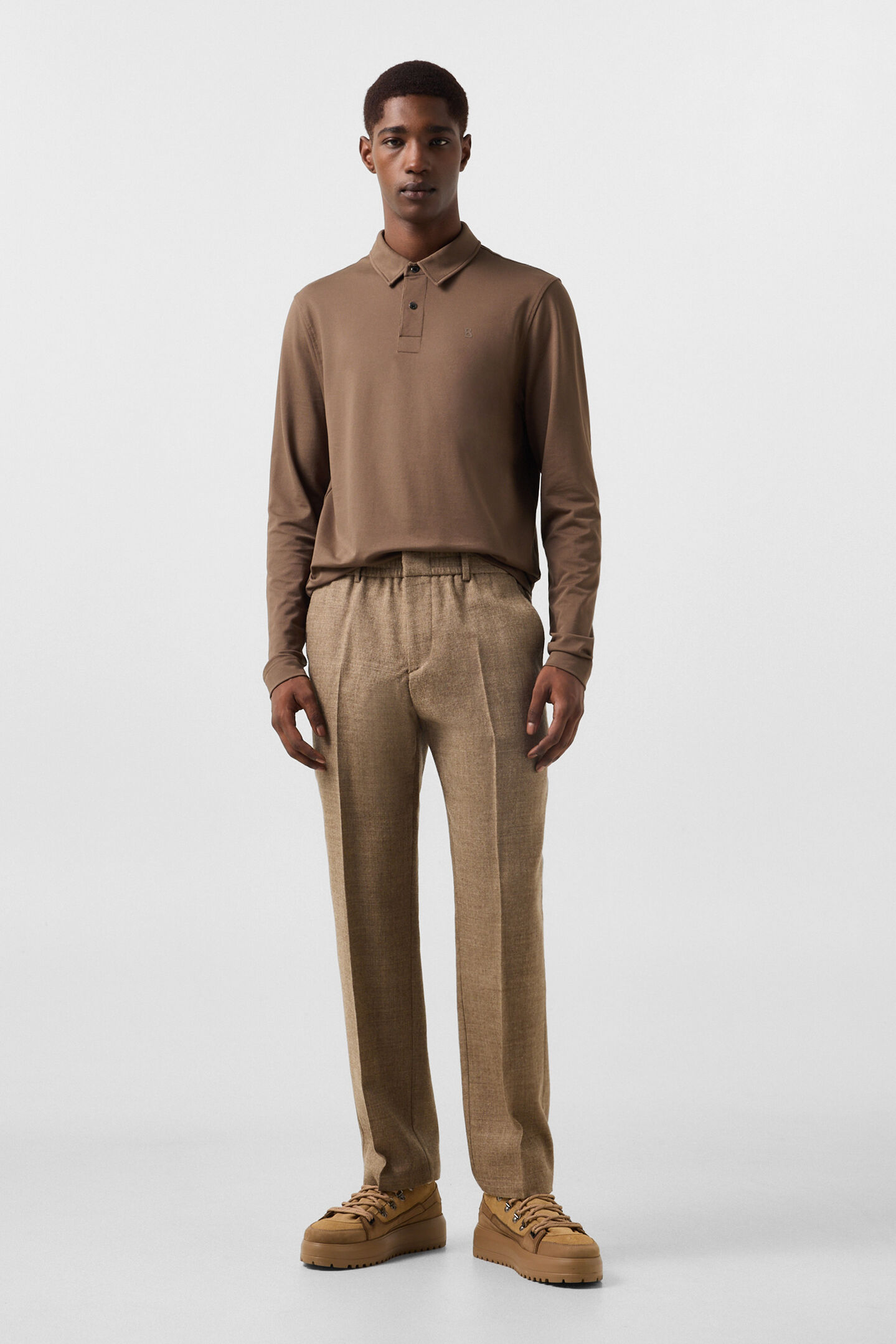 Timon polo long-sleeved top Brown