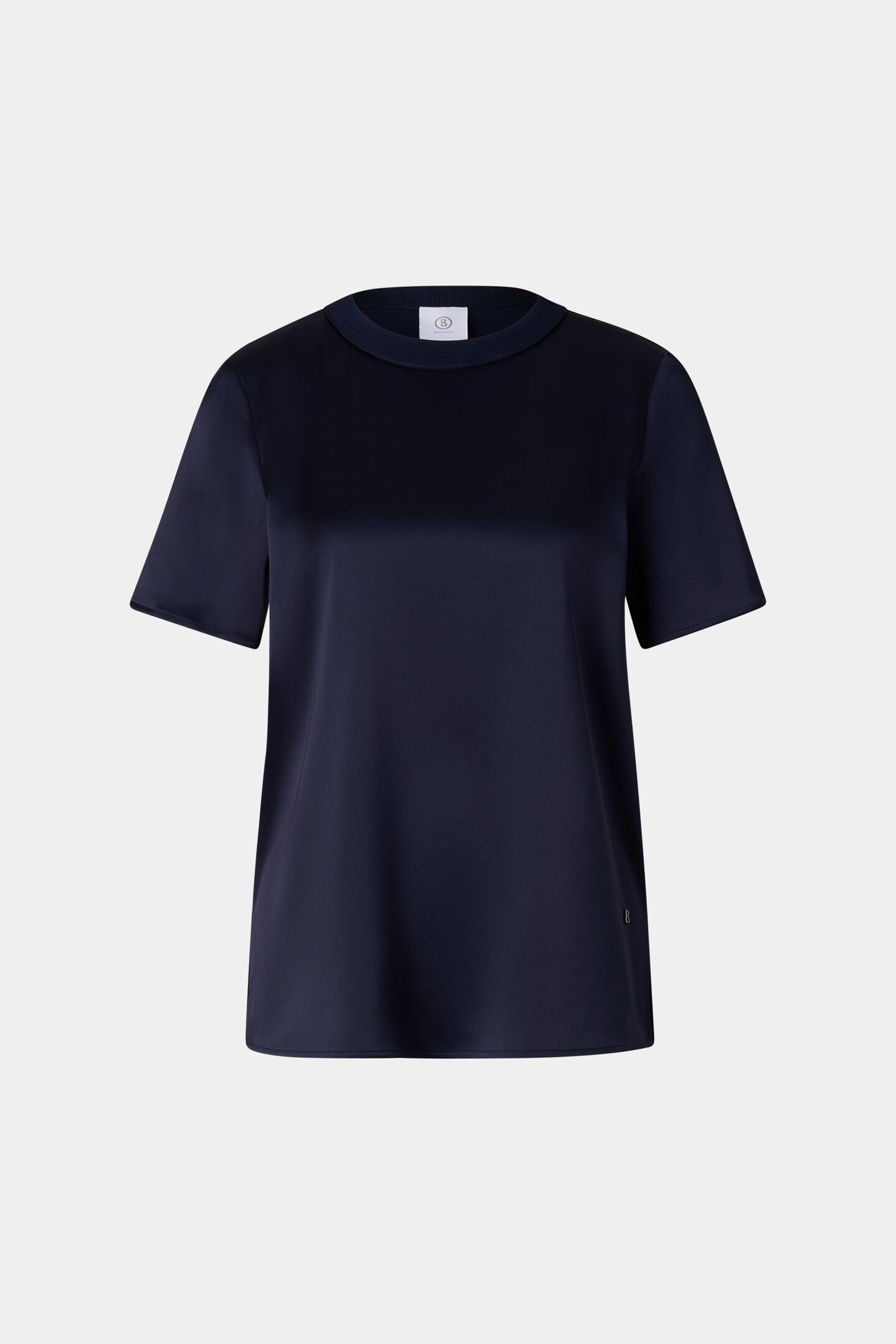 Satin-Shirt Dylan Navy-Blau