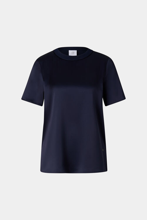 Satin-Shirt Dylan Navy-Blau