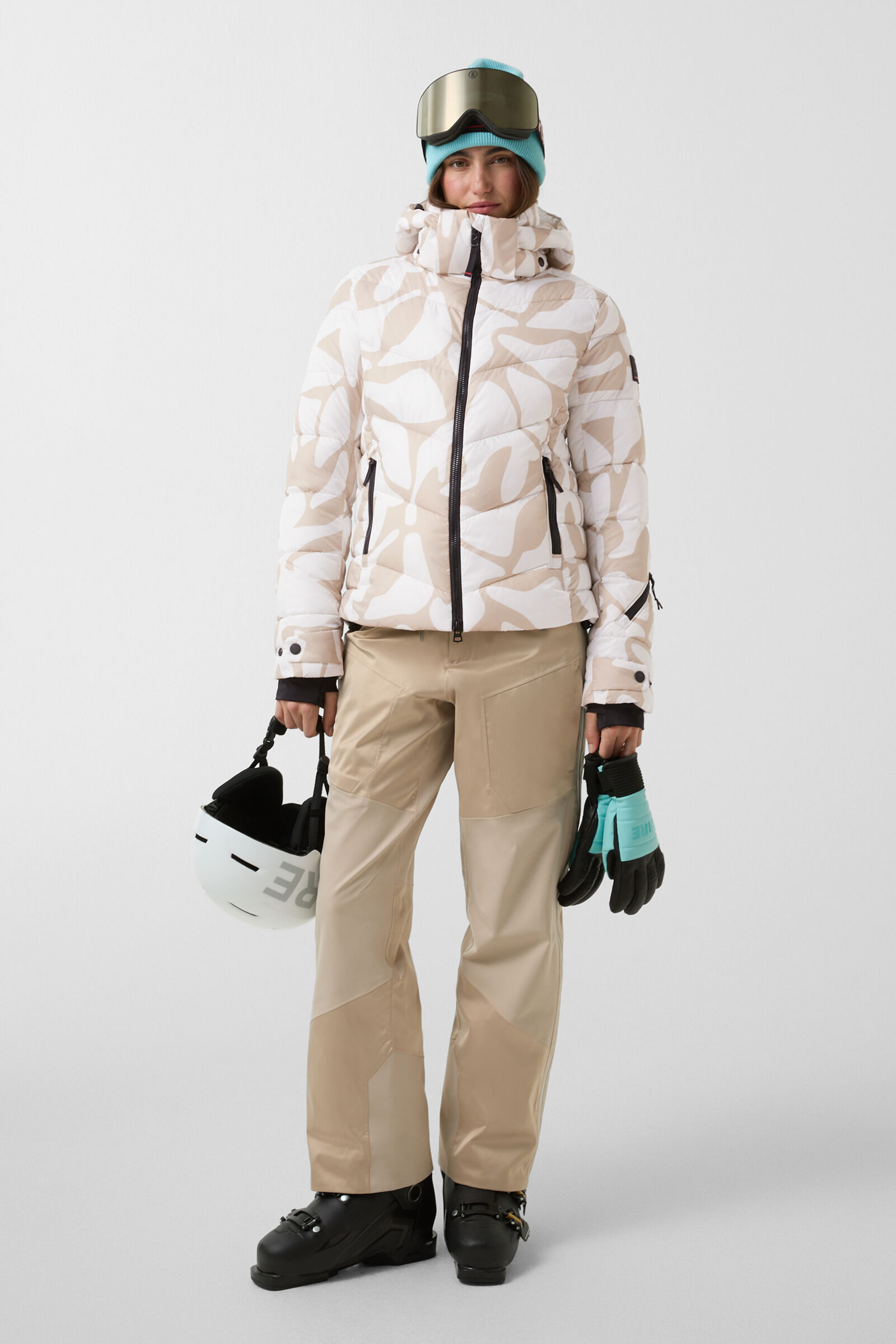 Saelly quilted jacket White/beige