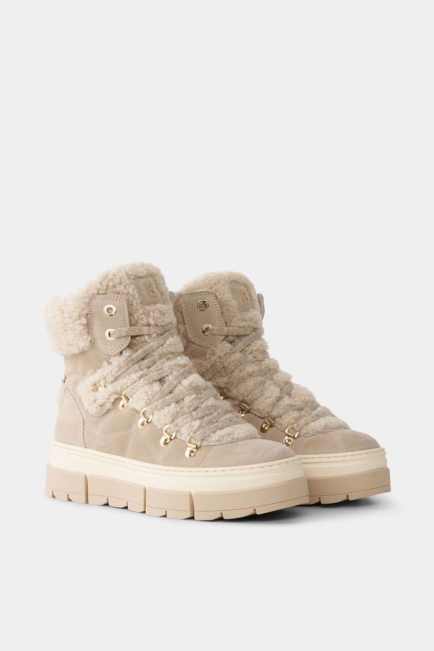 Mid boots Vaduz with spikes Beige