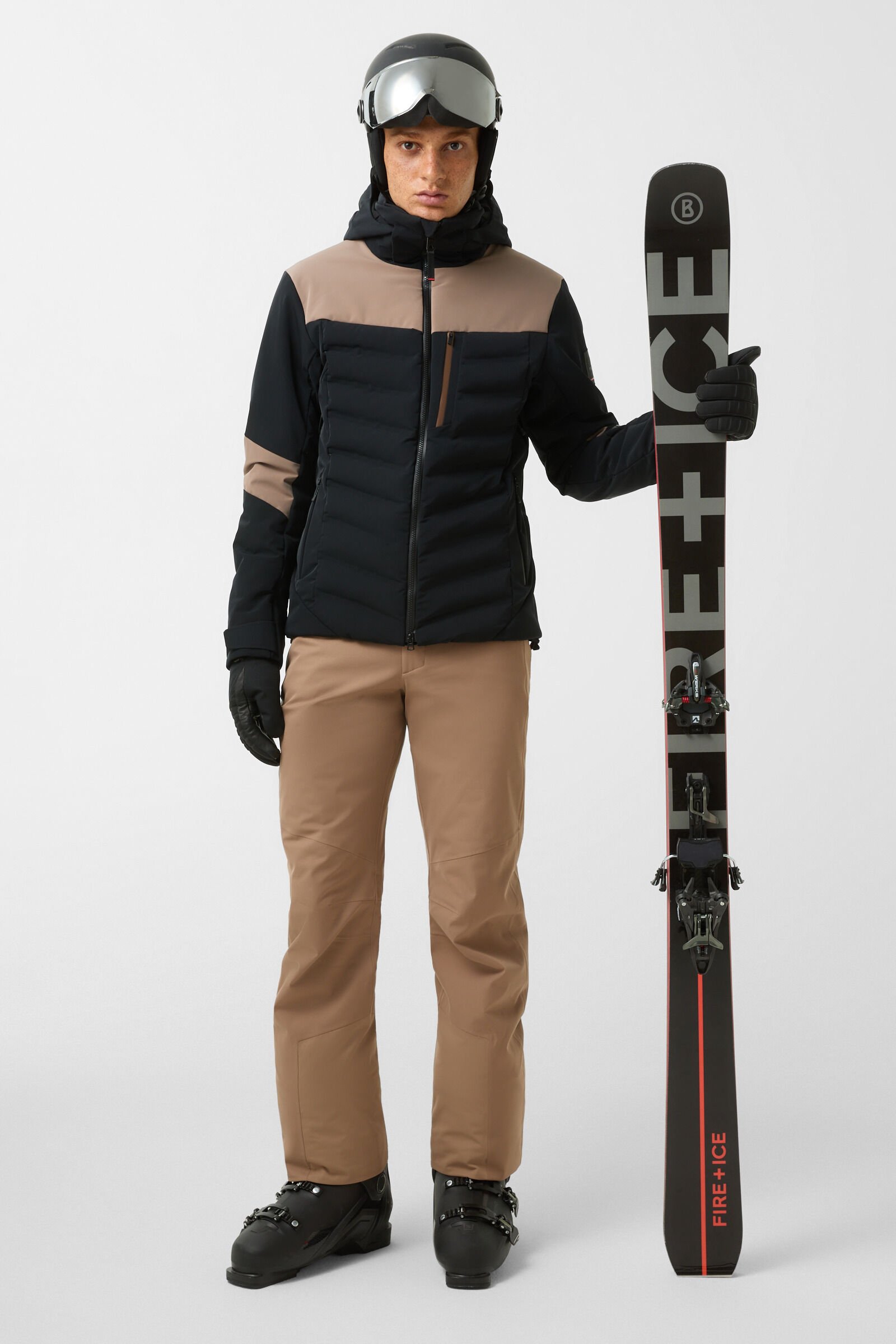 Radek ski jacket Black/beige