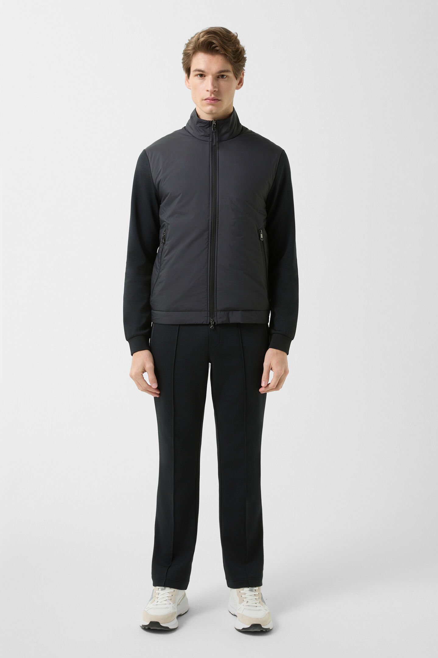 Rover hybrid jersey jacket Black