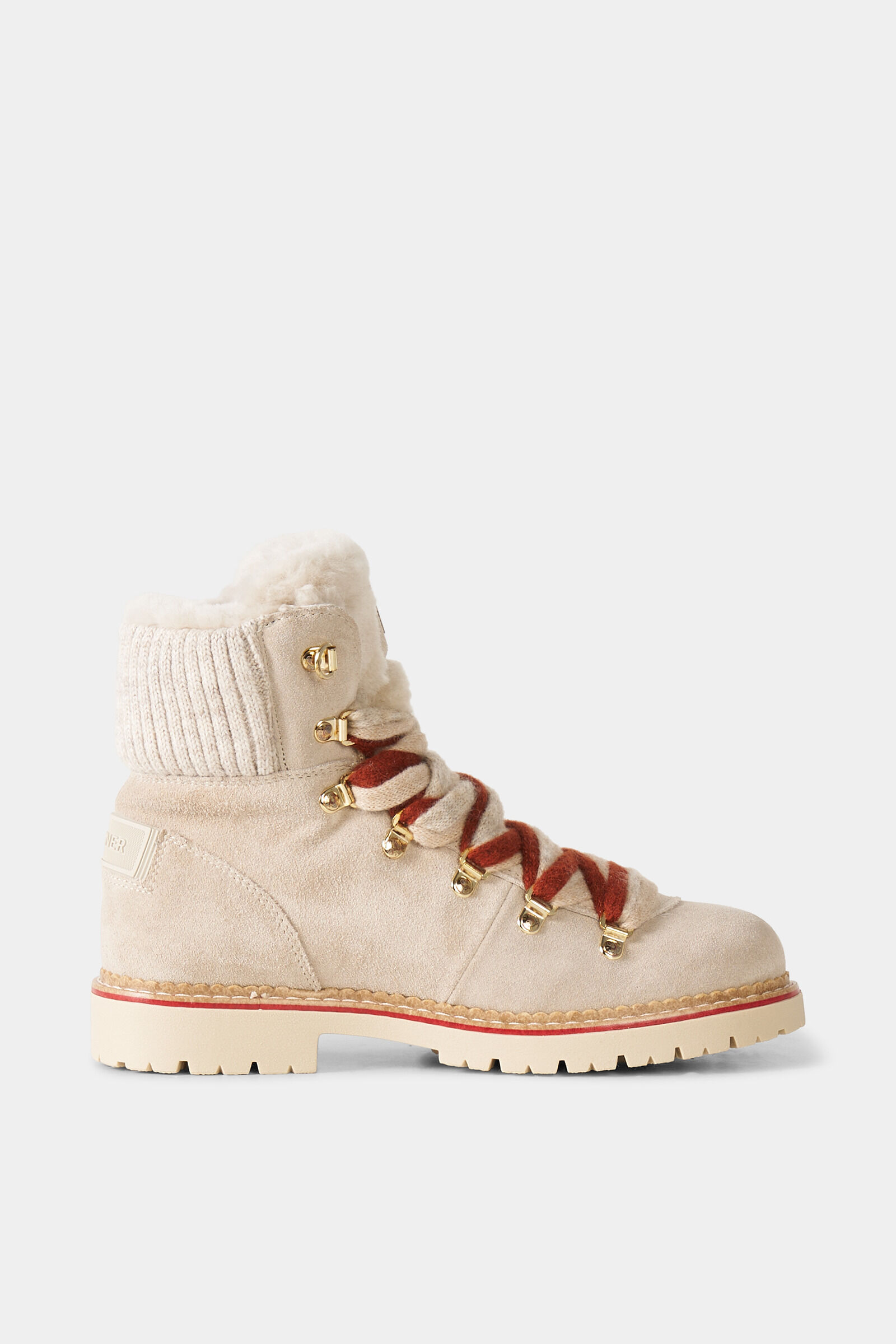 Andermatt lace-up boots with spikes Beige