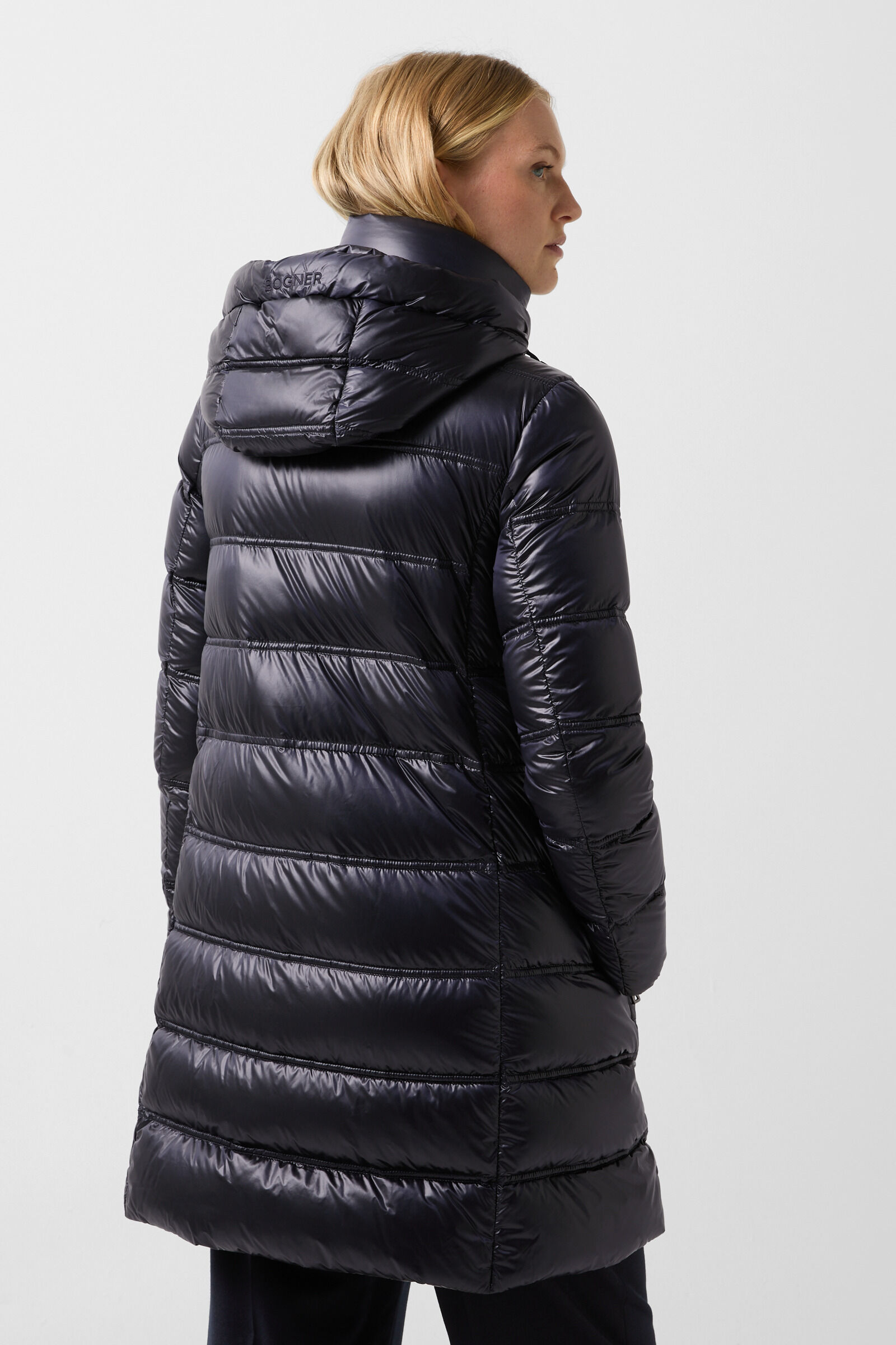 Lynn down short coat Navy blue