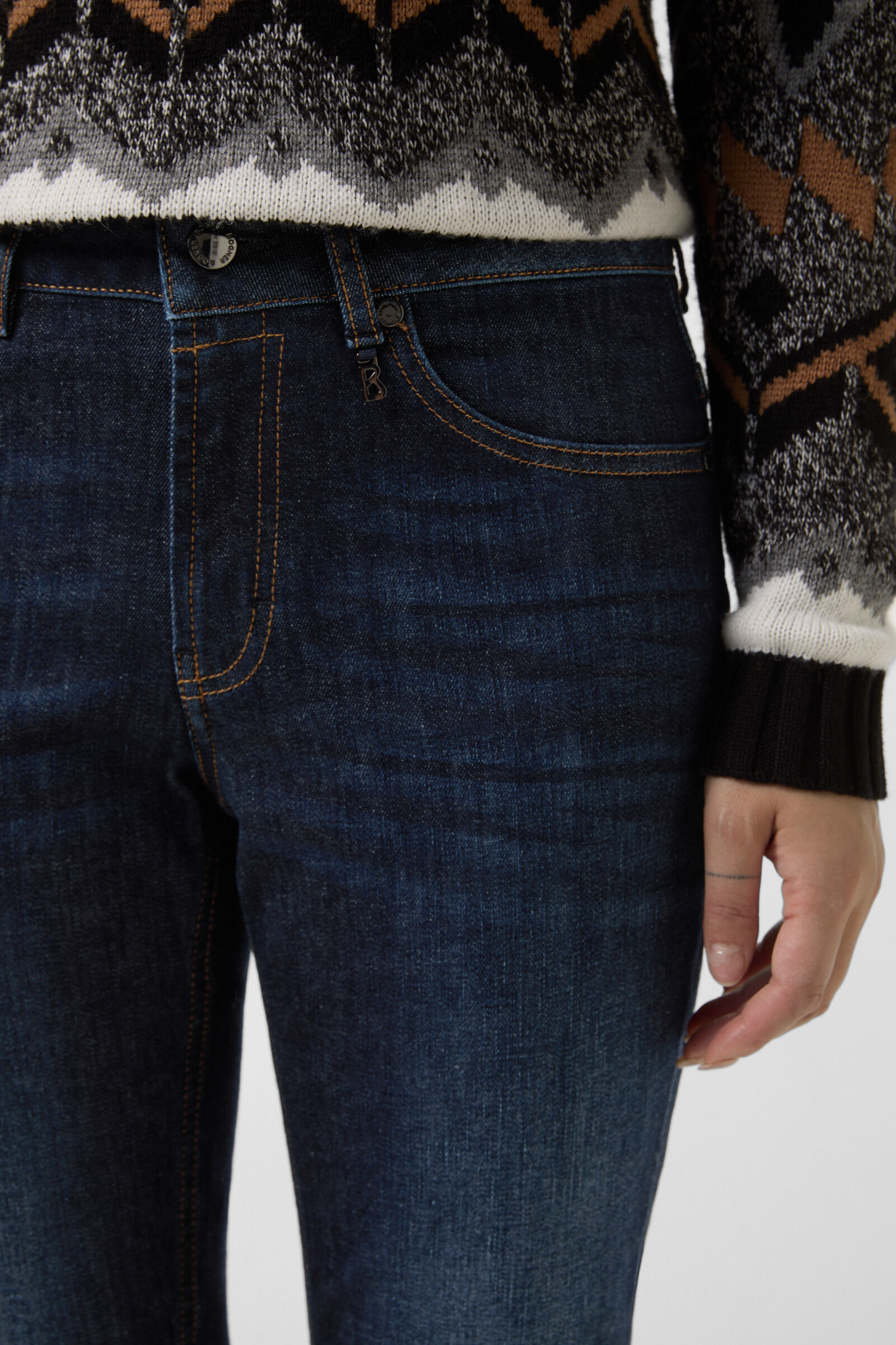 Bridget girlfriend fit jeans Dark Denim Blue