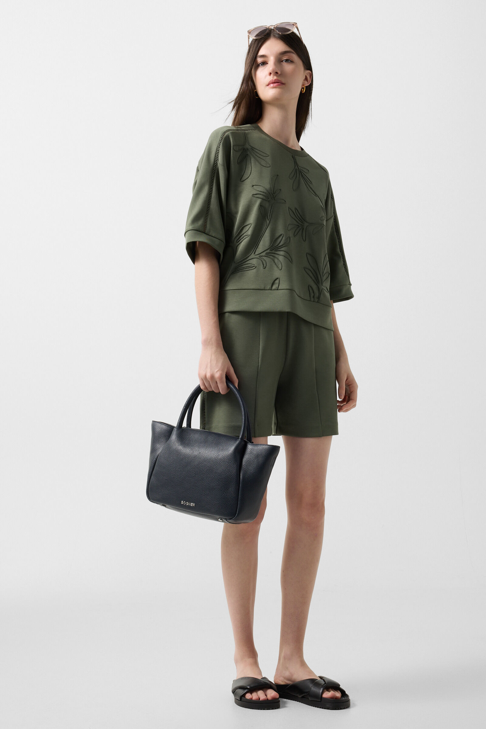 Romi jersey shorts Olive green