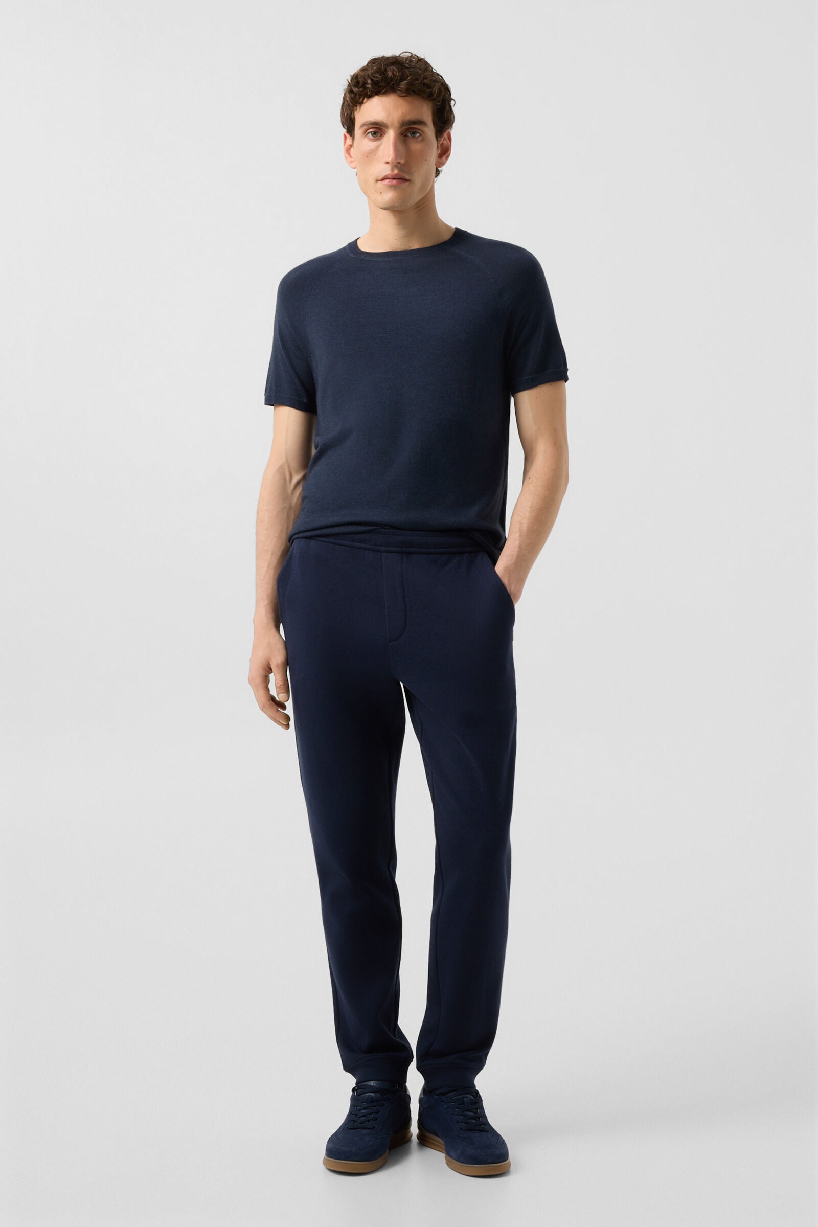 Lars knitted trousers Navy blue