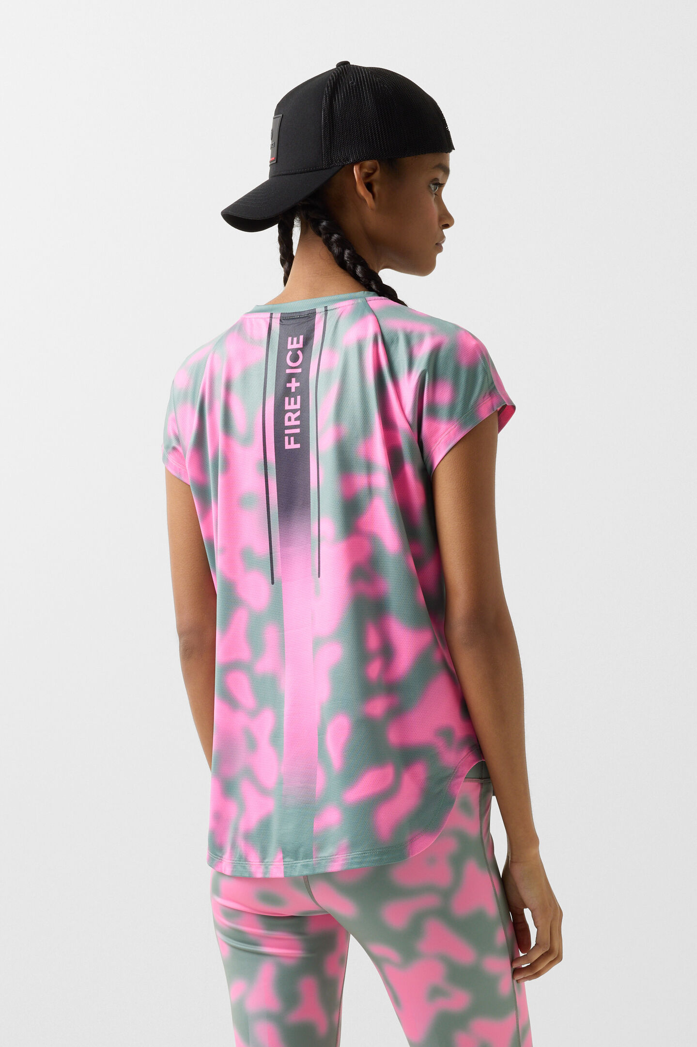 Brenna functioneel shirt Eucalyptus/Roze