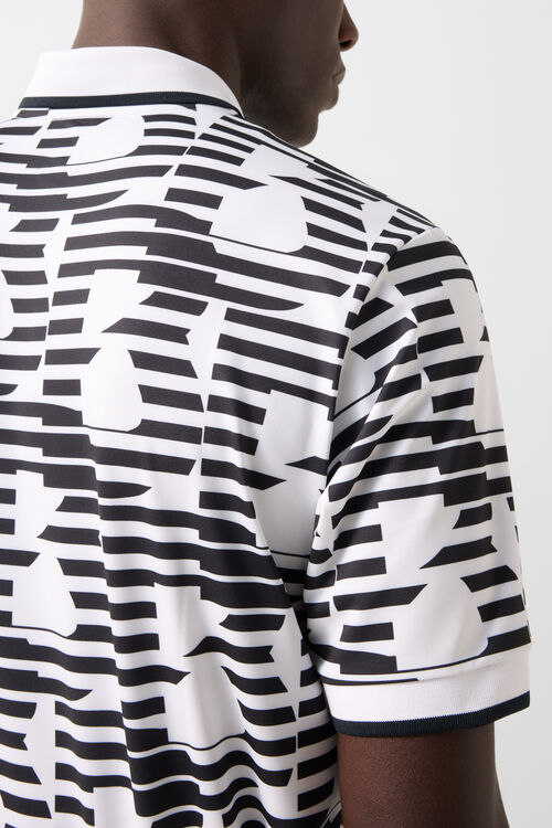 Funktions-Polo-Shirt Valentin Wei&szlig;/Schwarz