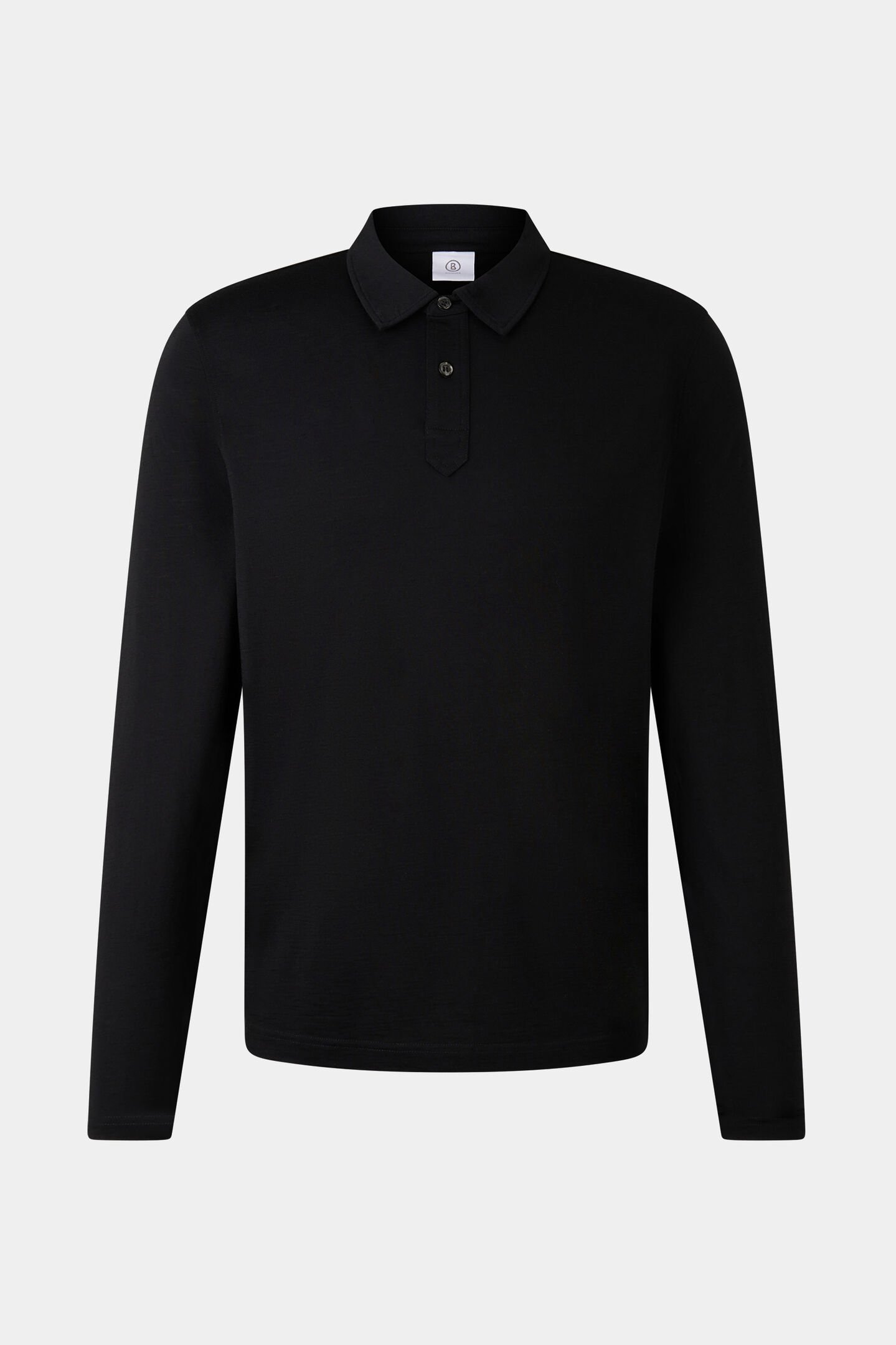Poloshirt-longsleeve Lennon Zwart