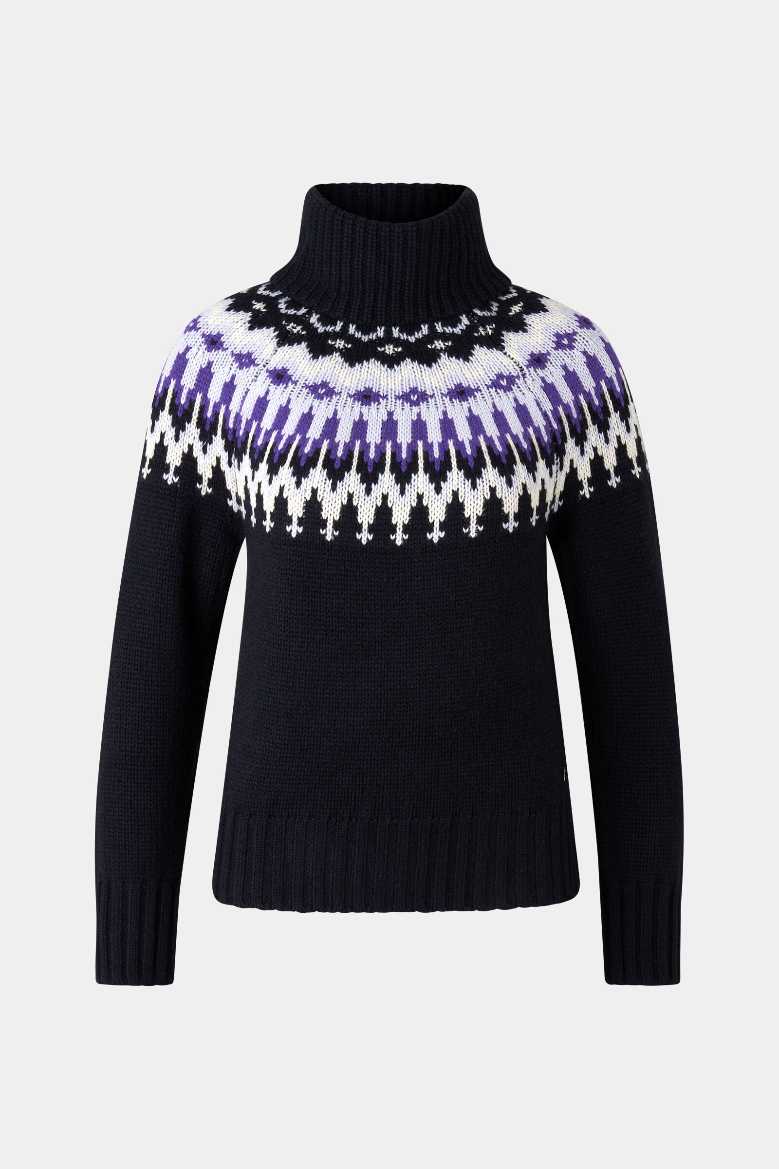 Norwegian jumper Ingrid Navy blue/off-white/purple