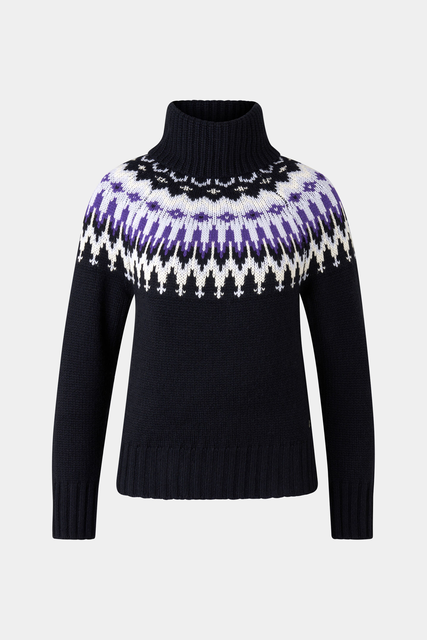 Norwegian jumper Ingrid Navy blue/off-white/purple
