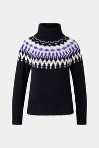 Norweger-Pullover Ingrid Navy-Blau/Off-White/Violett Norweger-Pullover Ingrid Navy-Blau/Off-White/Violett