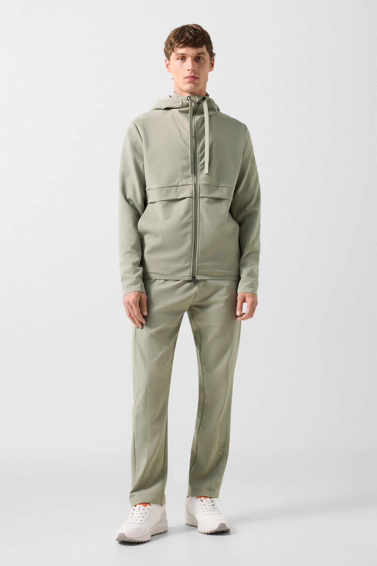 Ernesto jersey jacket Eucalyptus