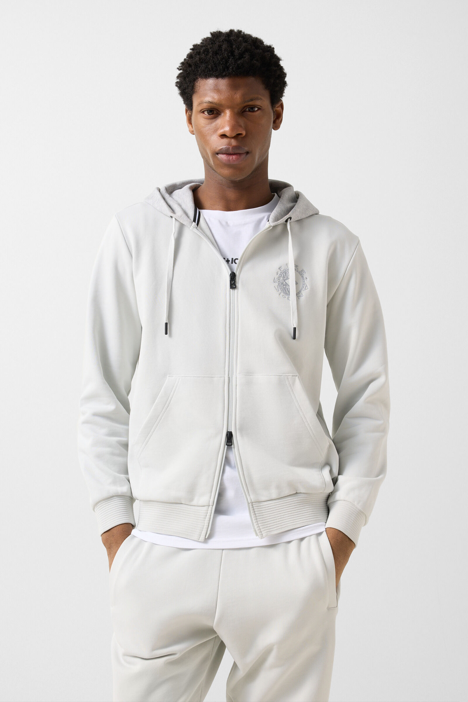 Filipo jersey jacket Light grey