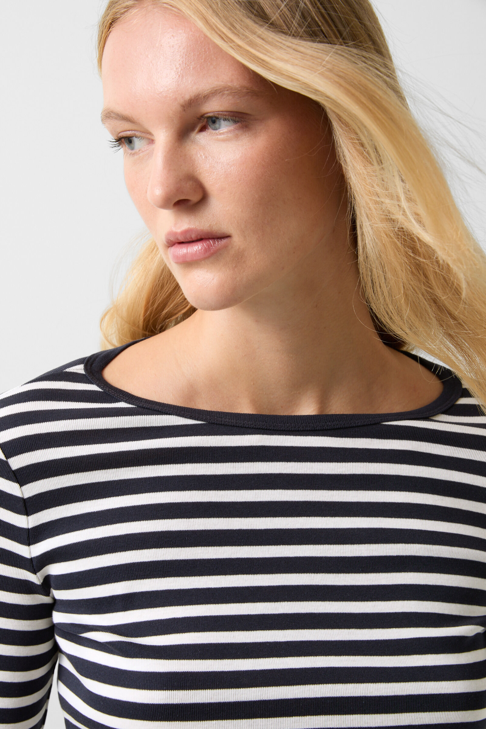 Longsleeve Louna Dunkelblau/Wei&szlig;