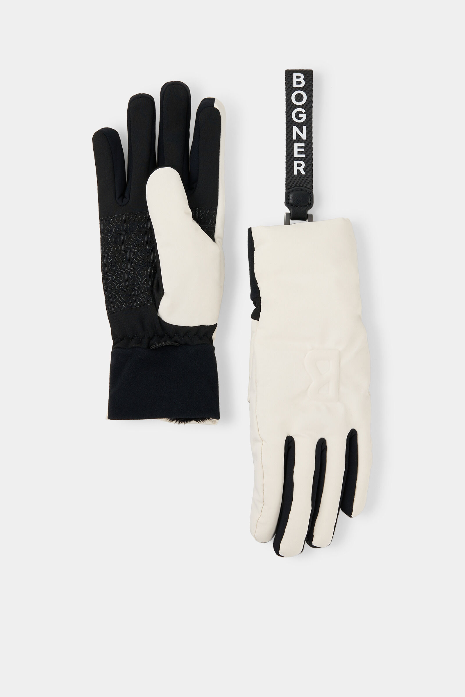 Handschuhe Cozy Off-White/Schwarz
