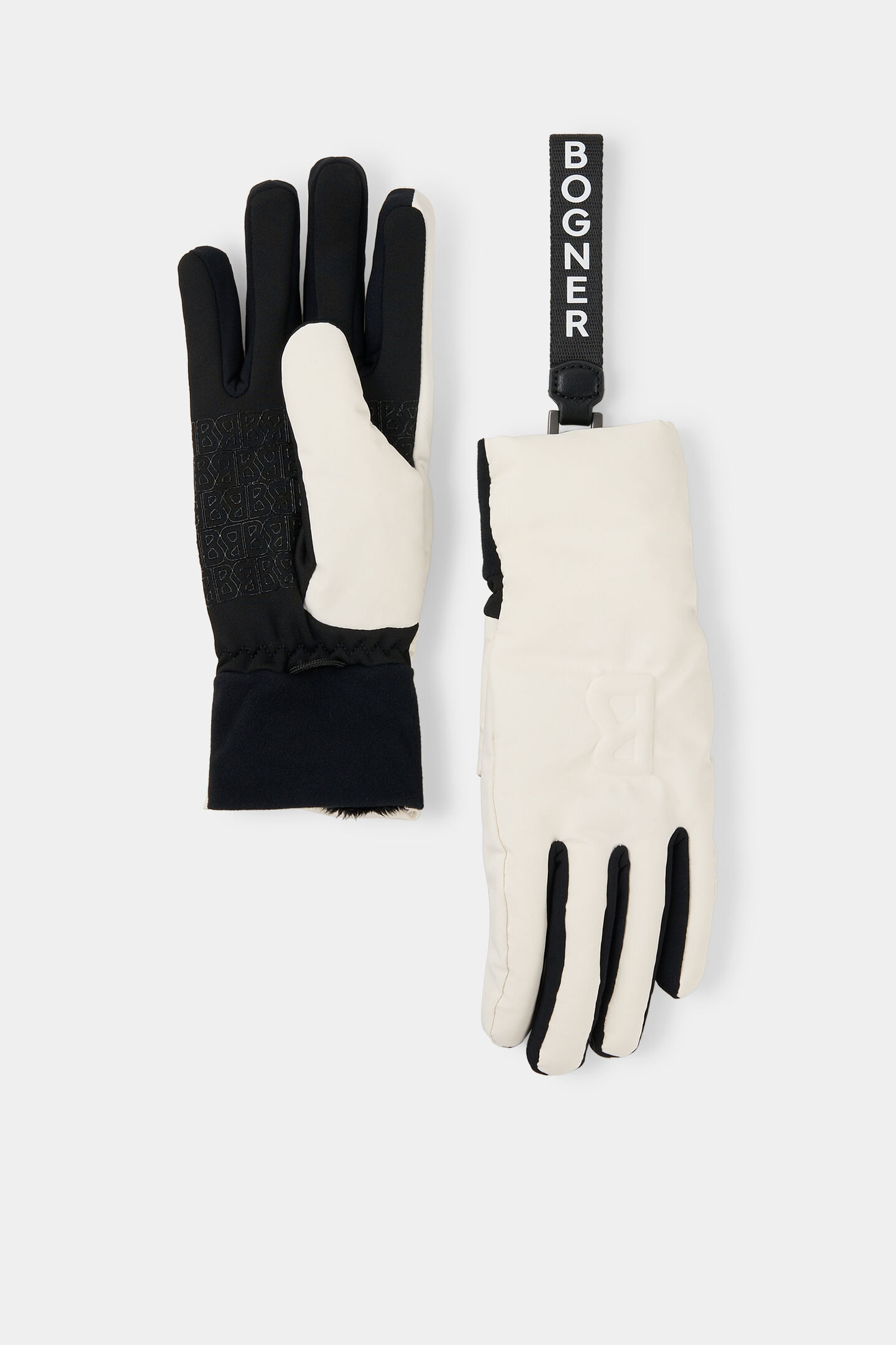Handschuhe Cozy Off-White/Schwarz